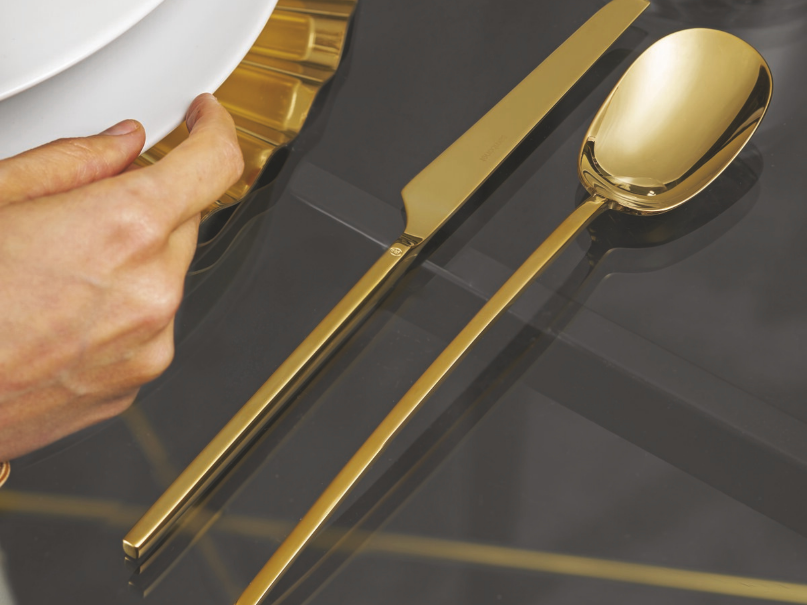 Sambonet 100 Besteck 24tlg Vh Edelstahl/PVD Gold - Produktbild 5