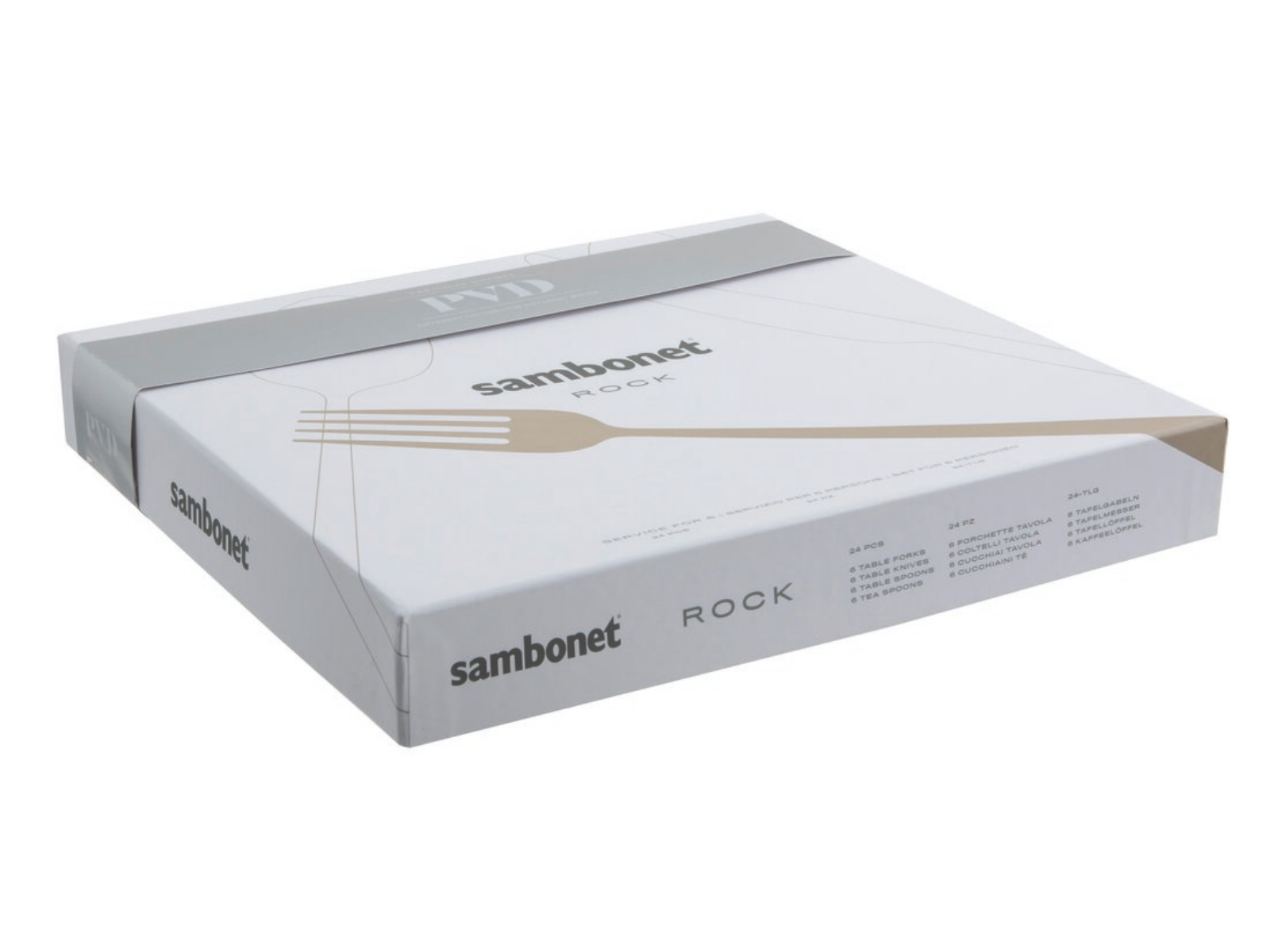 Sambonet Rock Diamond Besteck 24tlg Vh Edelstahl/PVD 2Black - Produktbild 2