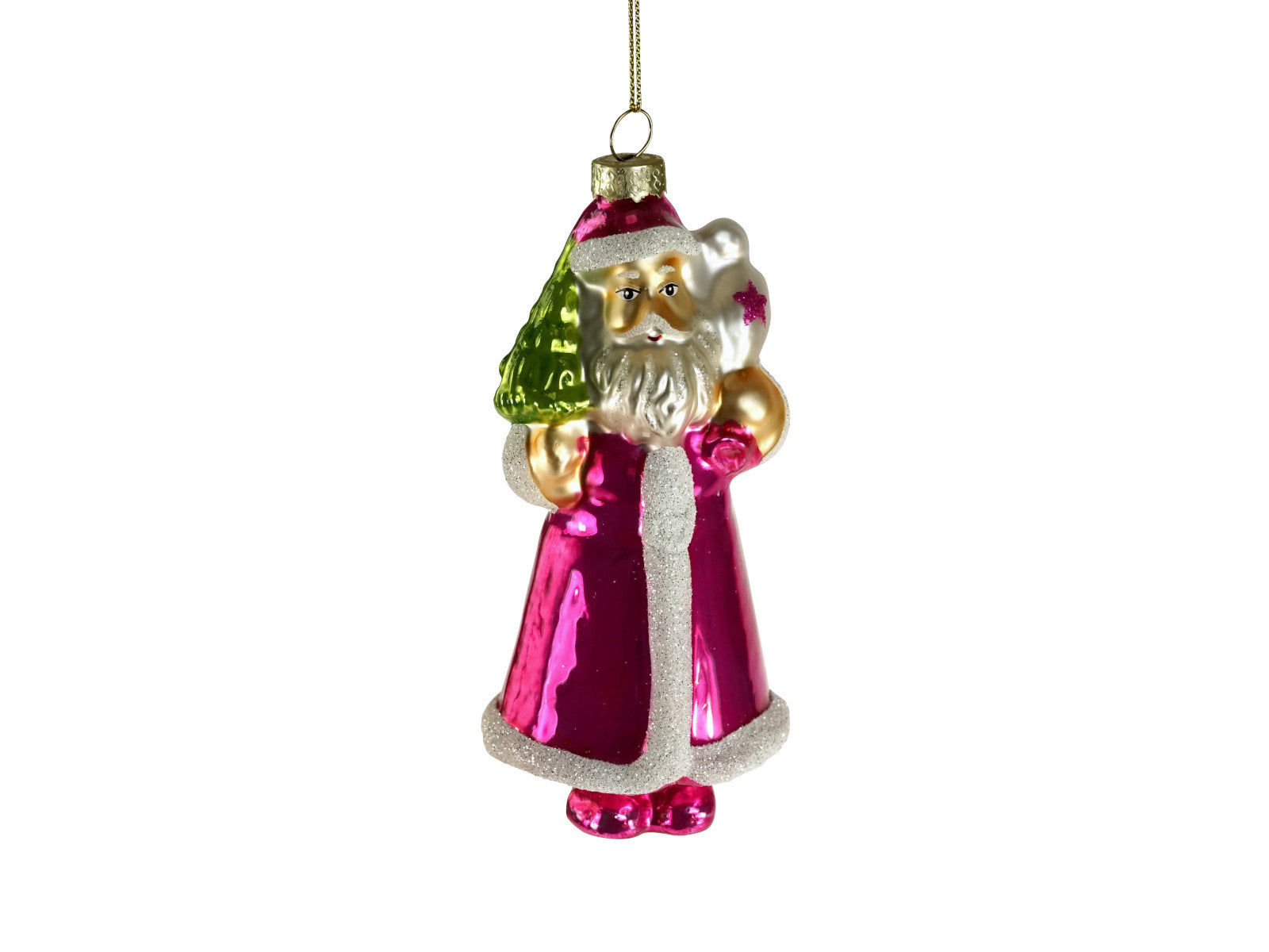 Werner Voß Santa Glashänger pink 13cm Freisteller