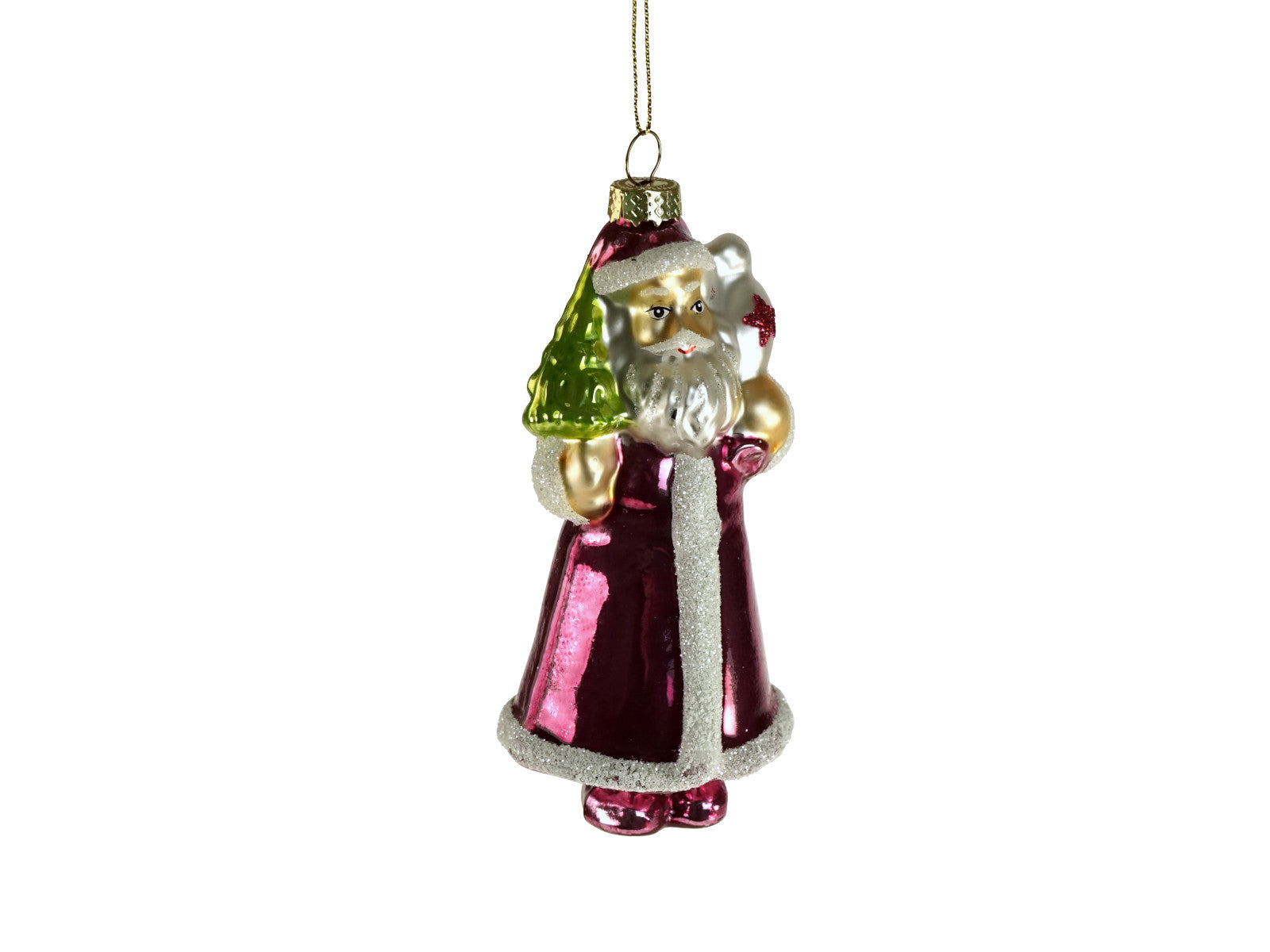 Werner Voß Santa Glashänger lila 13cm Freisteller