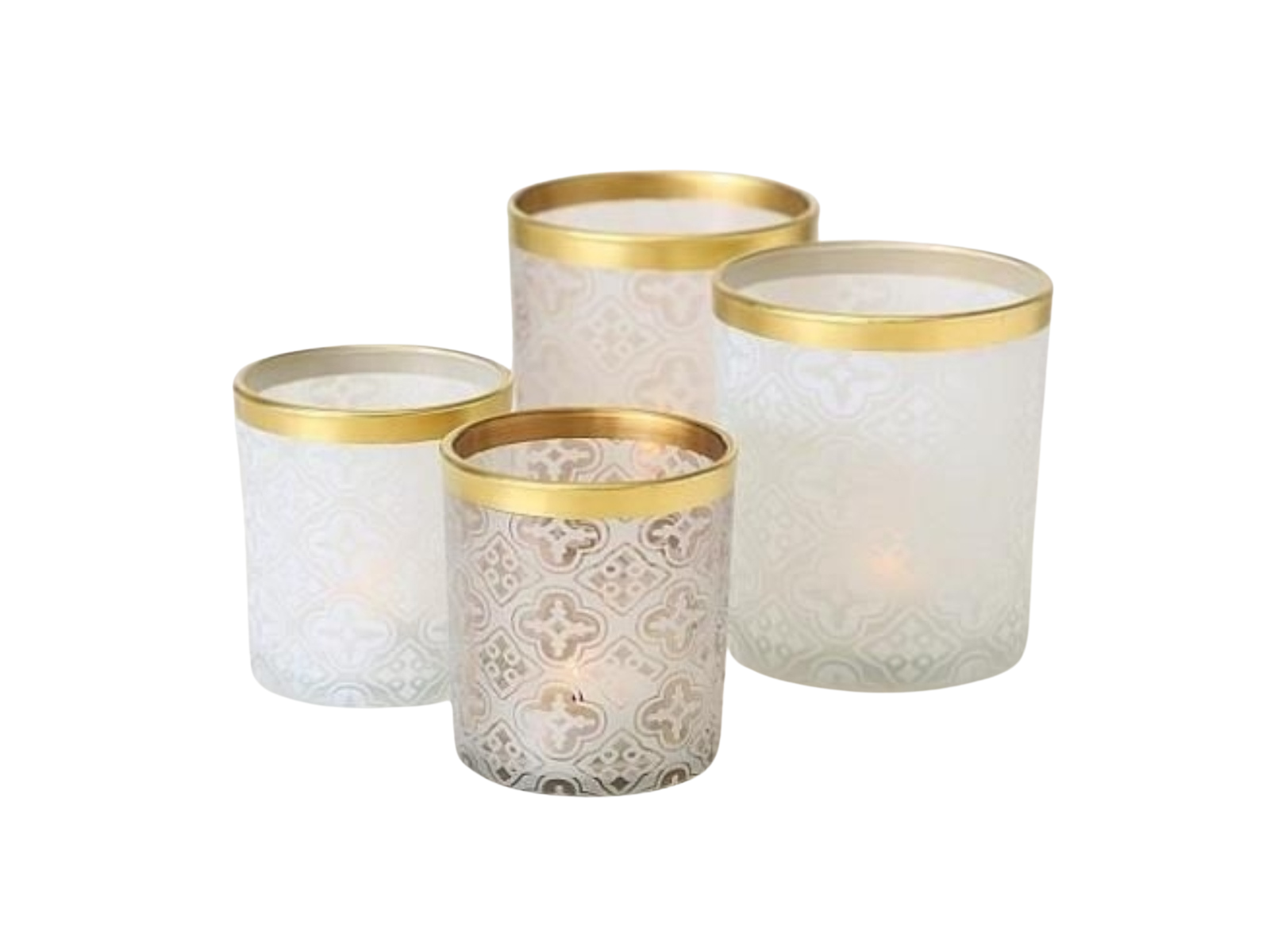 Boltze Maroco Windlicht sortiert weiss 10 cm ( 1 Stück ) Freisteller