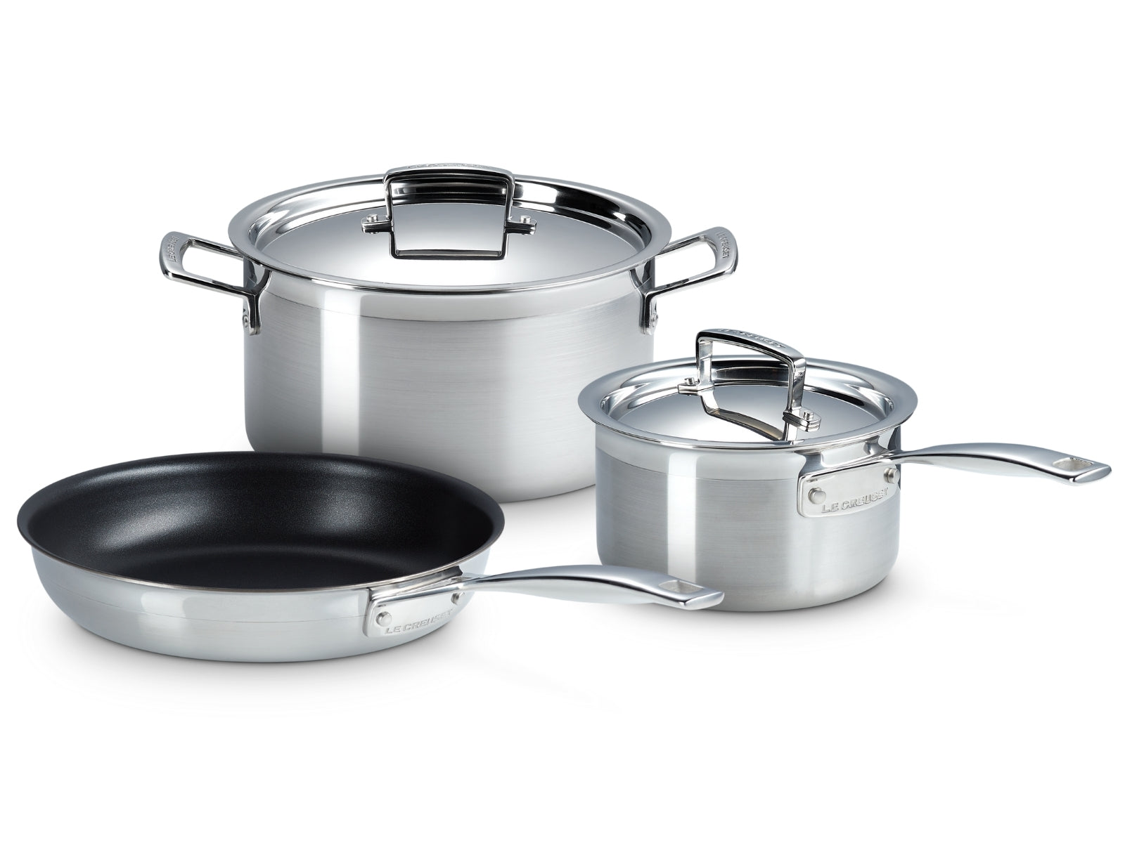 Le Creuset 3-ply Kochgeschirr-Set 3tlg Freisteller 1