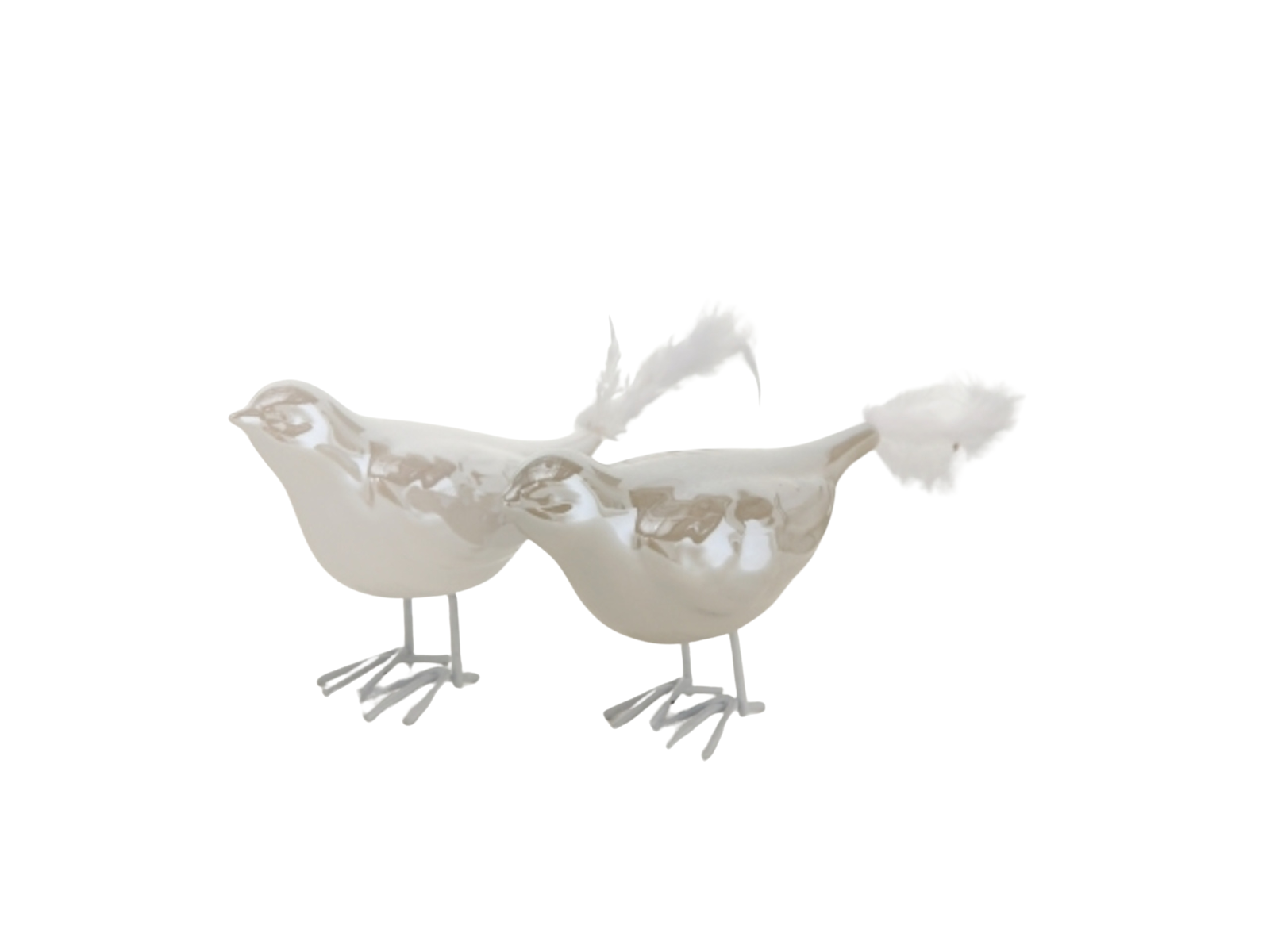 Boltze Roma Vogel sortiert silber 8 cm (1 Stück) Freisteller