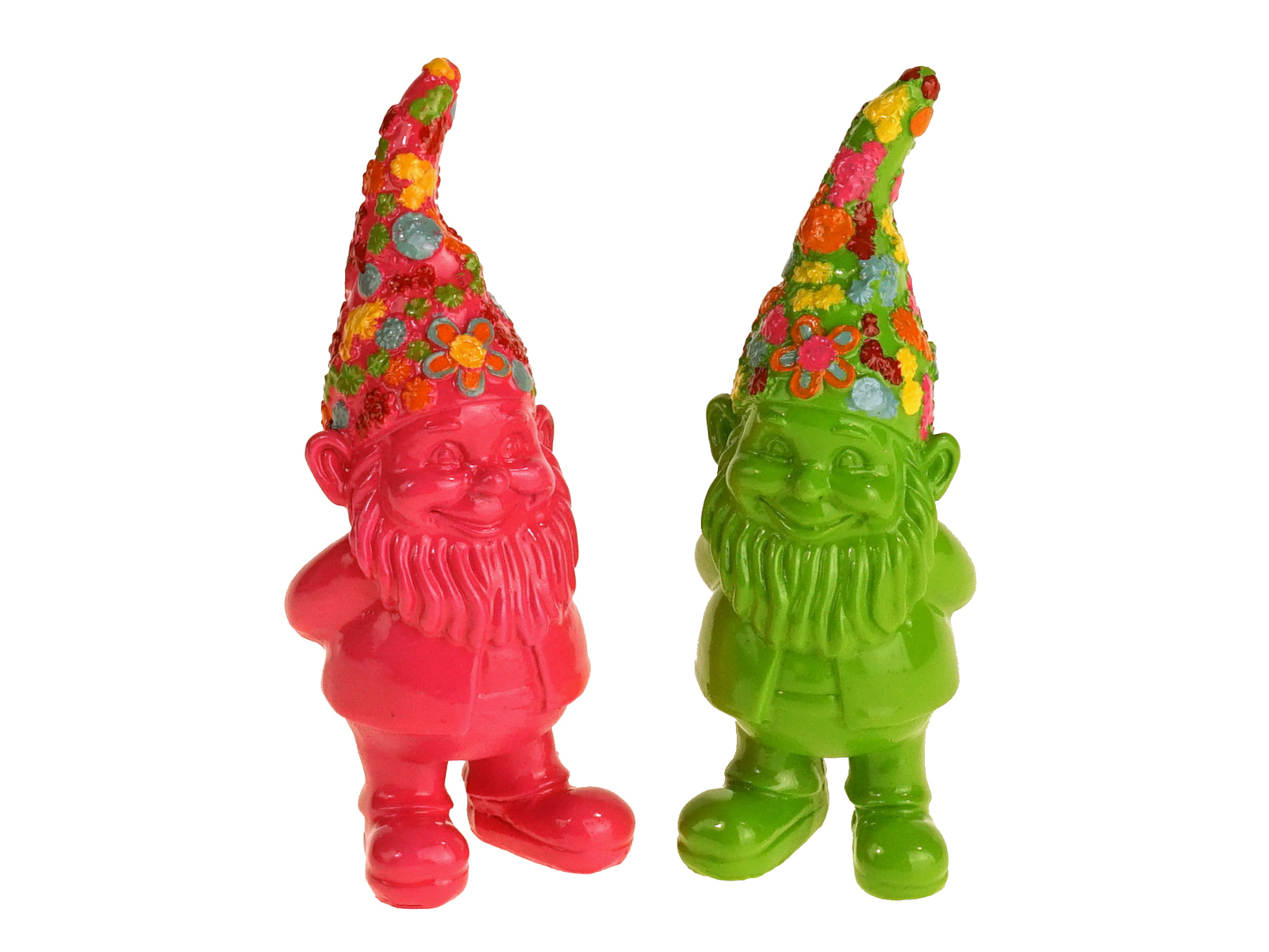 Werner Voß Zwerg Flower Power grün/pink 4x4x10,5 cm (1 Sück sortiert)