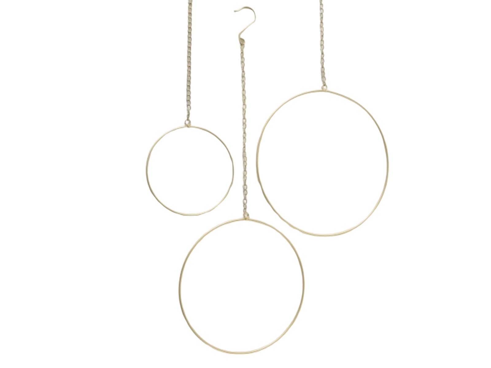 Boltze Rumba Dekoanhänger rund gold 35 cm Freisteller