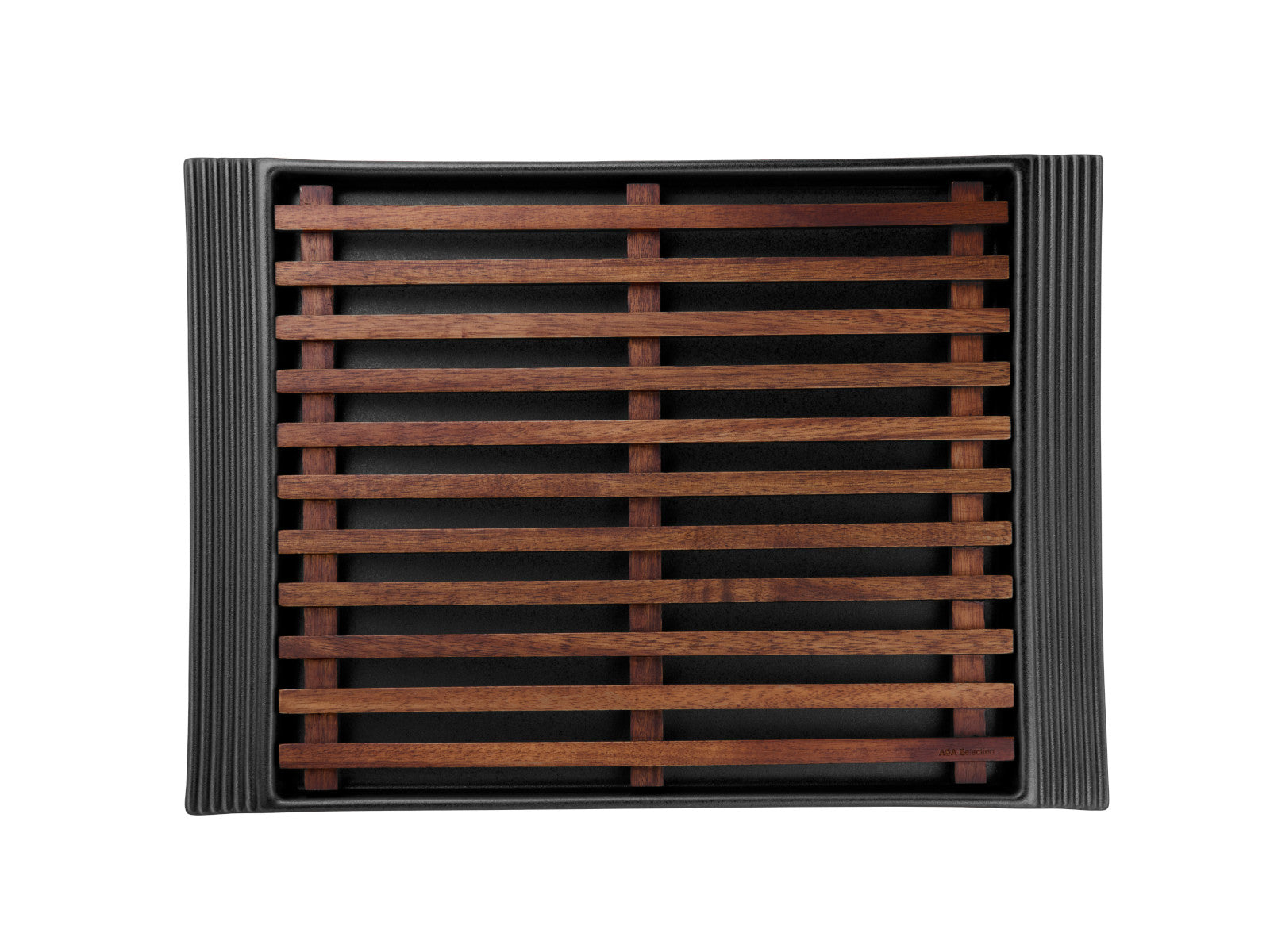 ASA kitchen'art Brotschneidebrett schwarz 42x30x3,3cm Freisteller 2