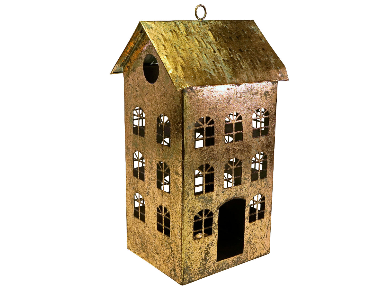 Werner Voß Teelichthalter Haus gold 25cm Freisteller