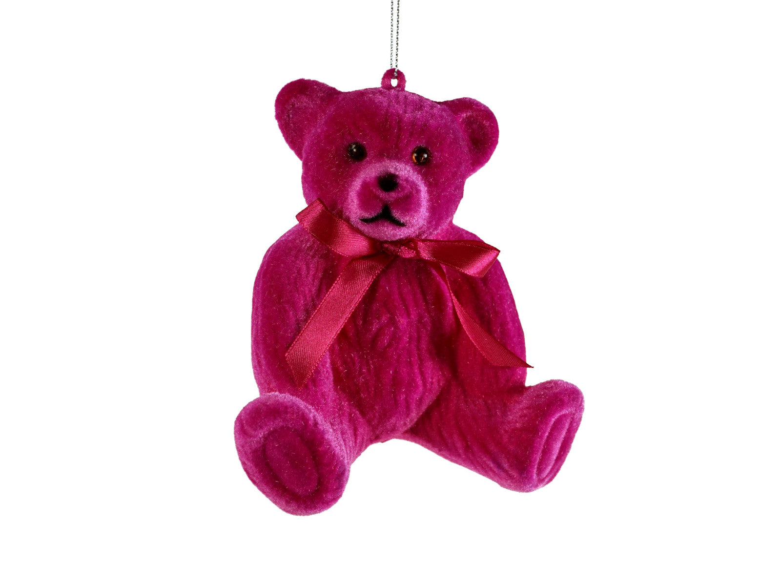 Werner Voß Hänger Teddy magenta beflockt 12,5cm Freisteller