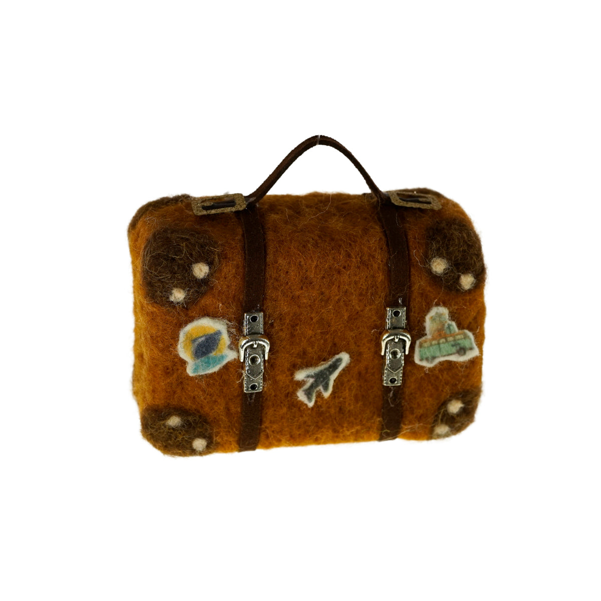 Werner Voß Filzhänger Koffer braun 9cm Freisteller