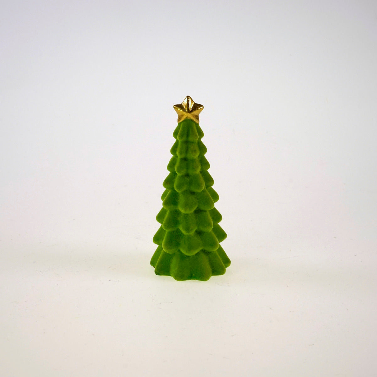 Werner Voß Tanne mit Stern grün beflockt 13,5cm Freisteller