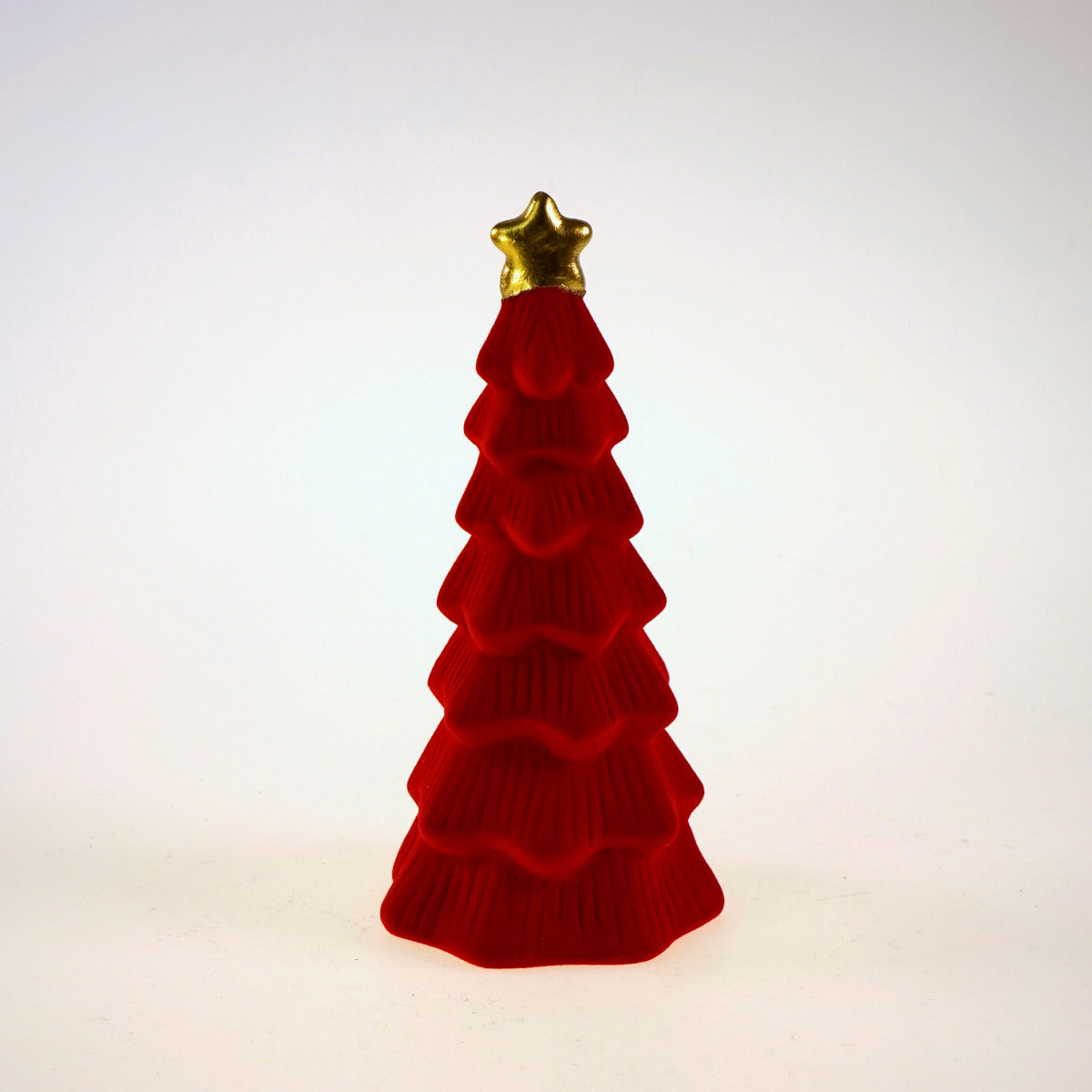Werner Voß Tanne mit Stern rot beflockt 21cm Freisteller 