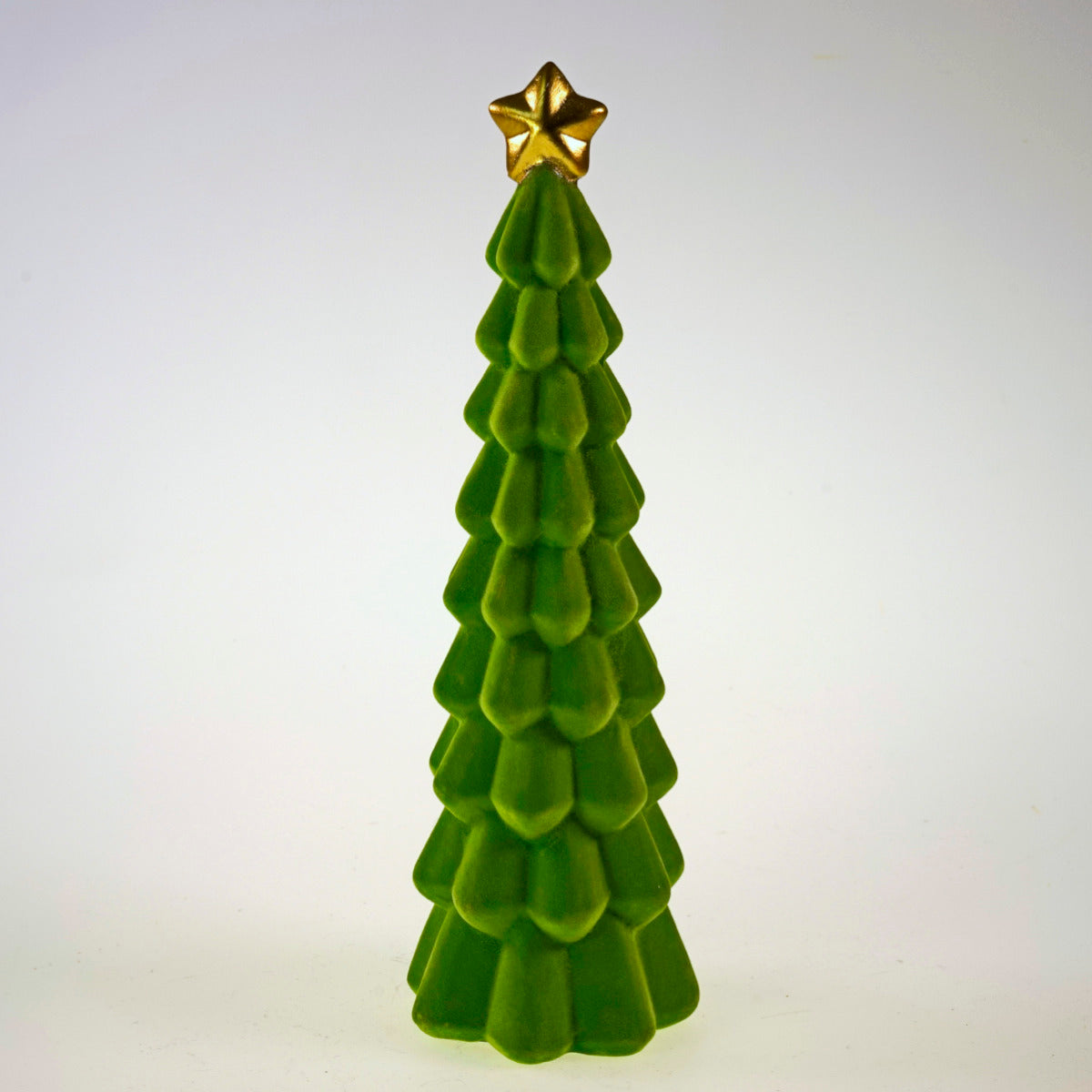 Werner Voß Tanne mit Stern grün beflockt 29cm Freisteller