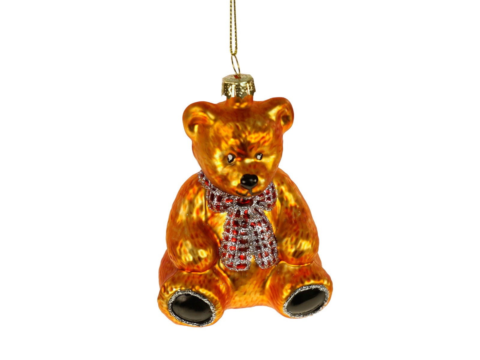 Werner Voß Glashänger Teddy mit Schleife braun 9x6cm Freisteller