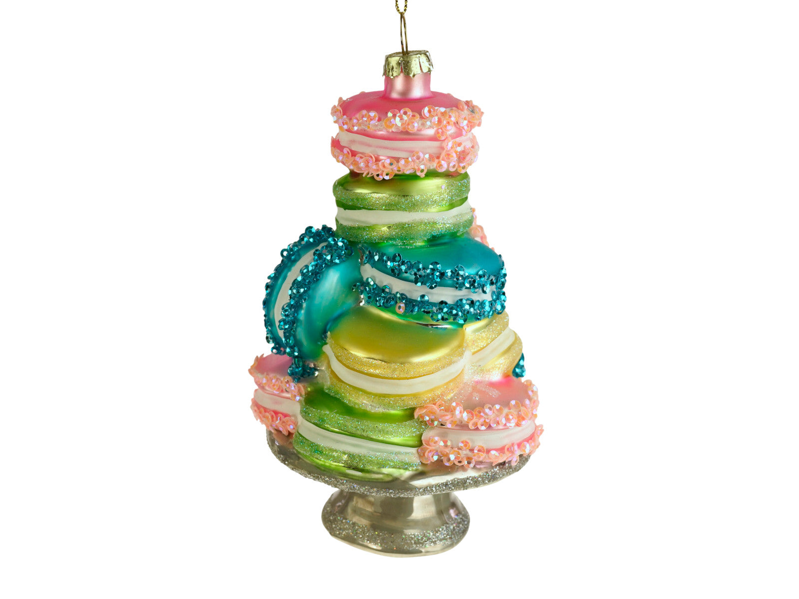 Werner Voß Macaronplatte Glashänger mehrfarbig 8x14cm Freisteller 