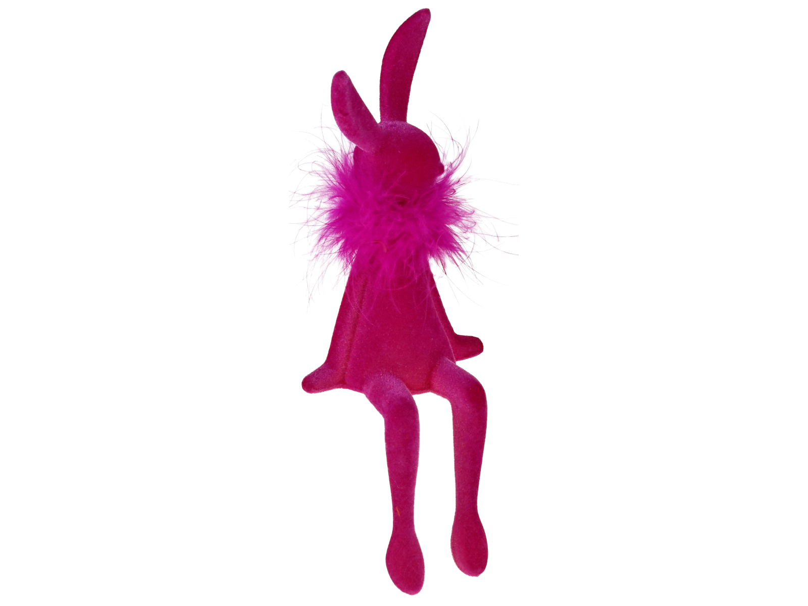 Werner Voß Hase mit Federboa magenta 10x9,5x25 cm