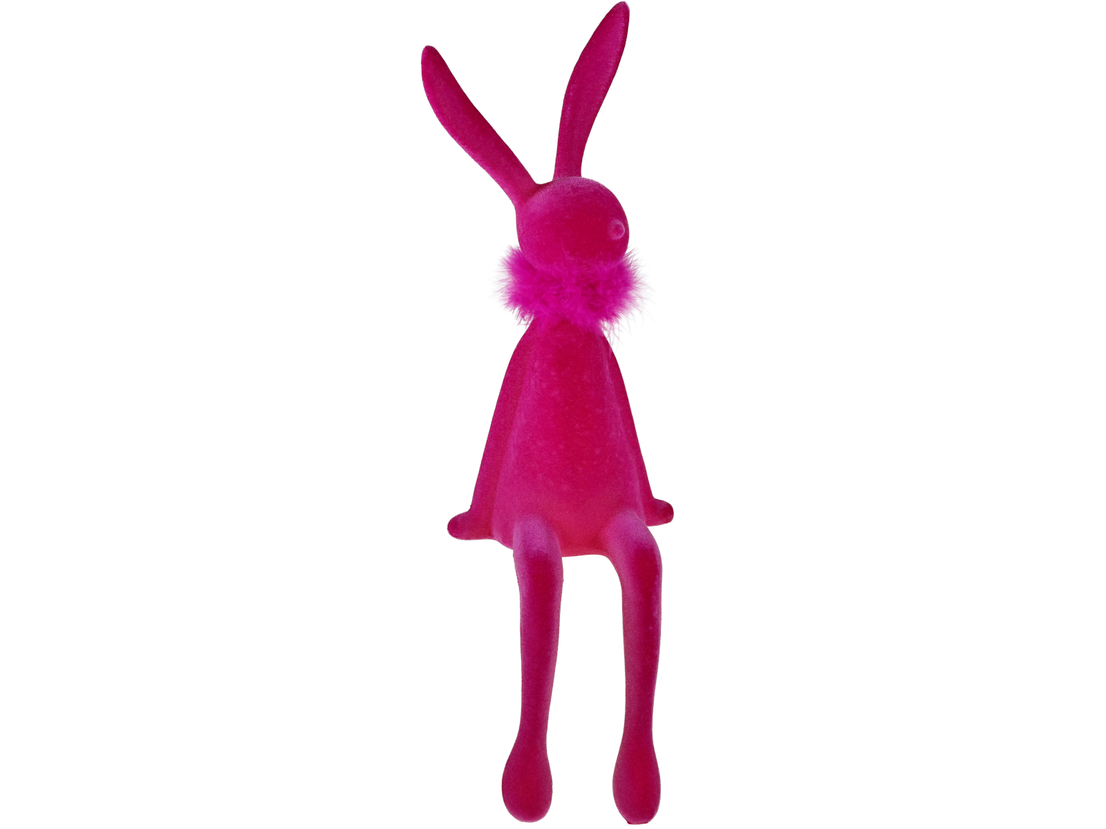 Werner Voß Hase mit Federboa magenta 17x18x56 cm