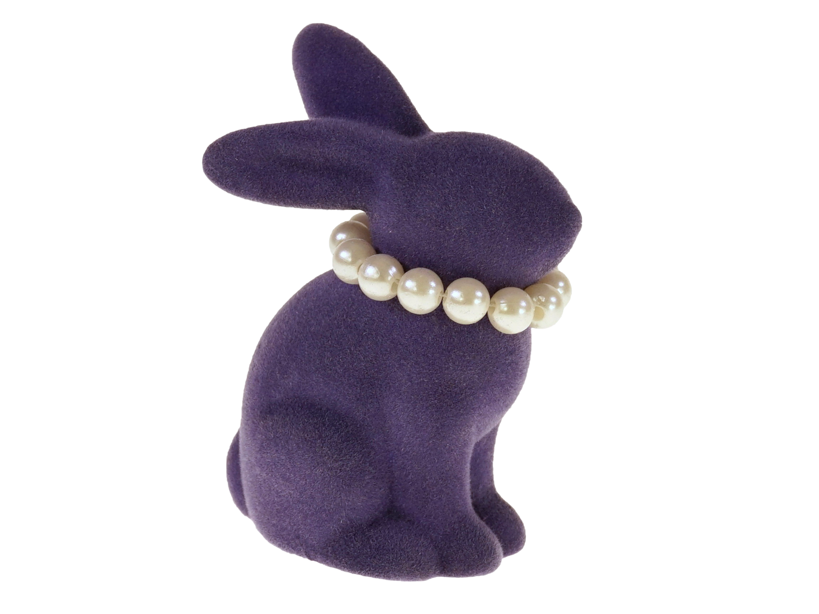 Werner Voß Hase mit Perlenkette  violett 6,5x4,5x9cm