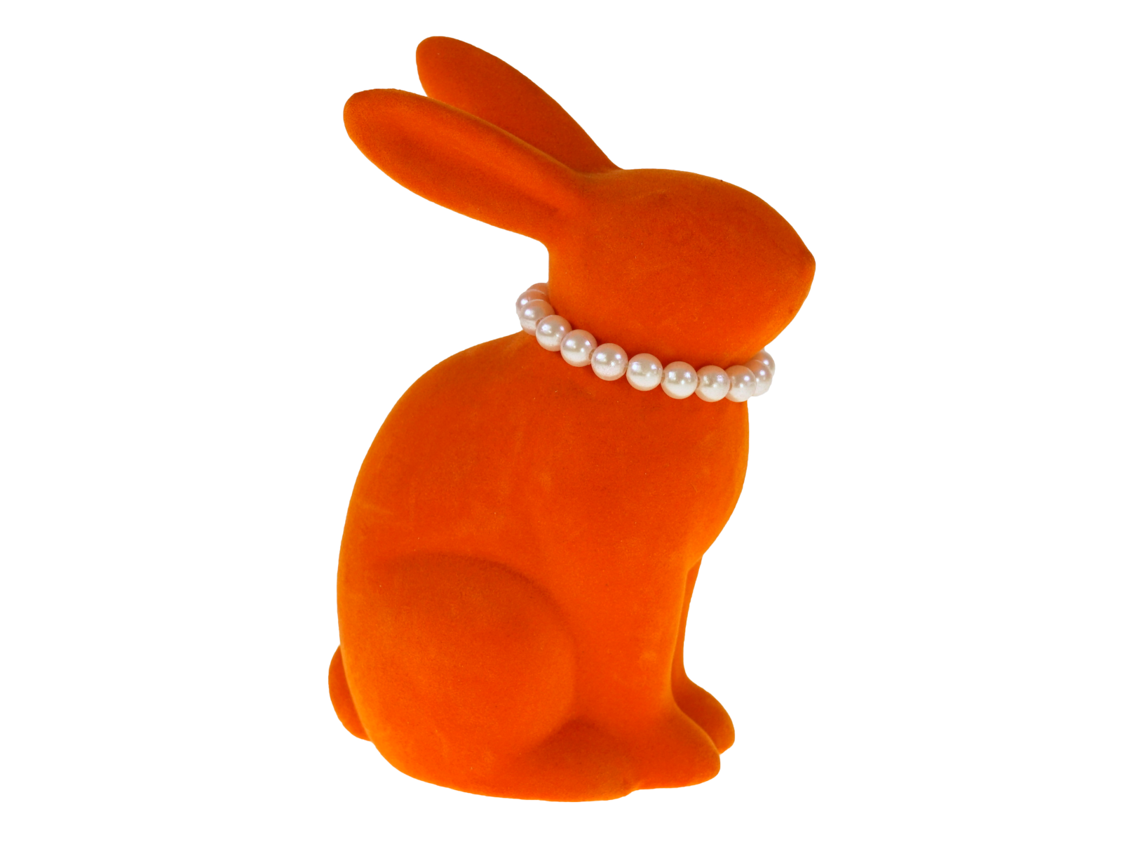 Werner Voß Hase mit Perlenkette orange 11,5x8x16cm