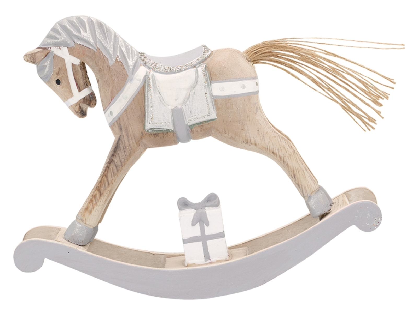 Greengate Schaukelpferd silver large 18,5 x 20,5 cm Freisteller