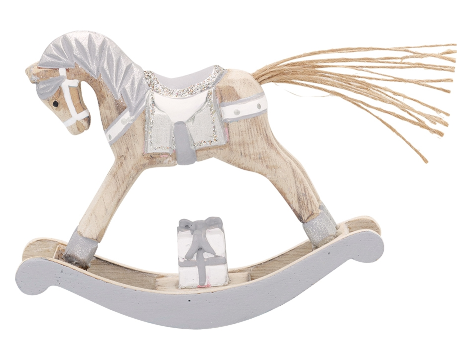 Greengate Schaukelpferd silver small 11,5 x 12,5 cm Freisteller