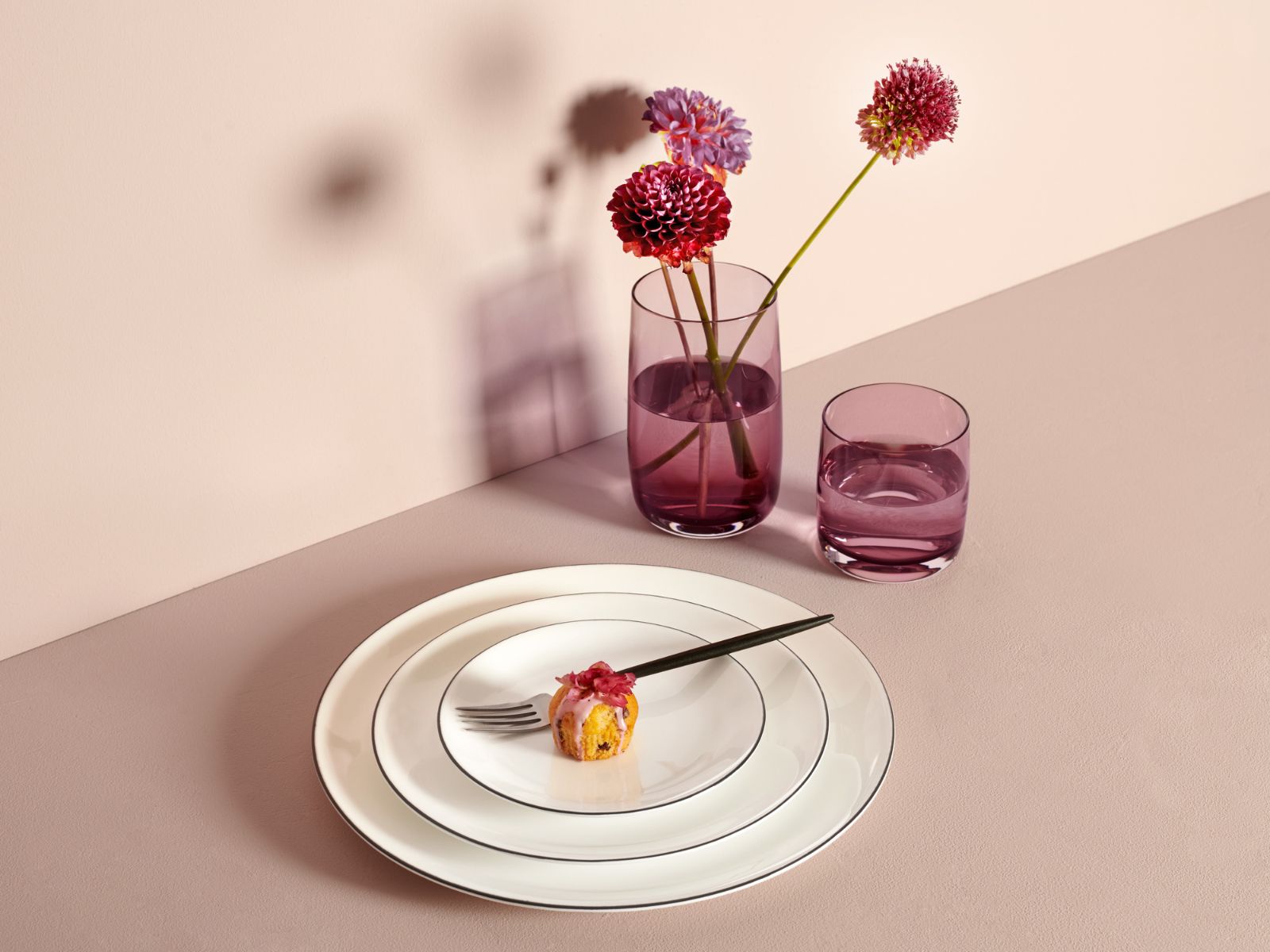 ASA à table ligne noire Teller flach 31,5cm Set6 Lifestyle3