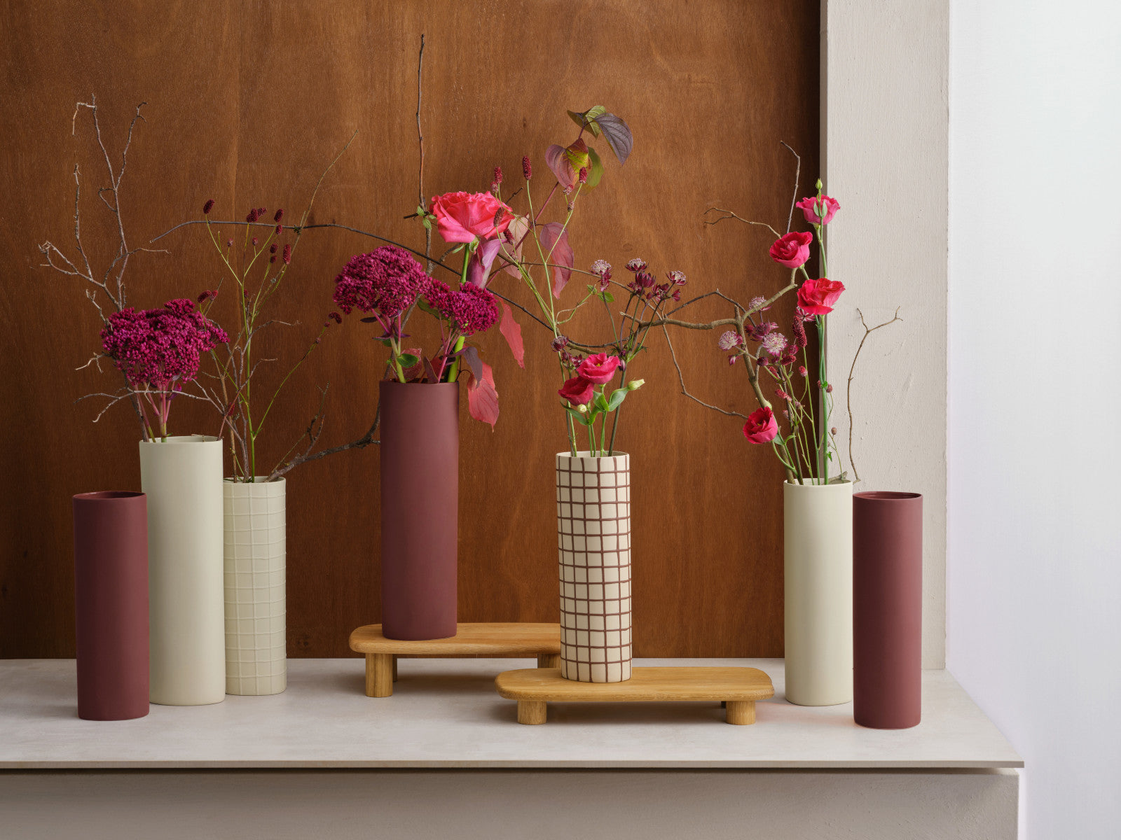 ASA lines and square Vase nature squares 25cm Lifestyle 1