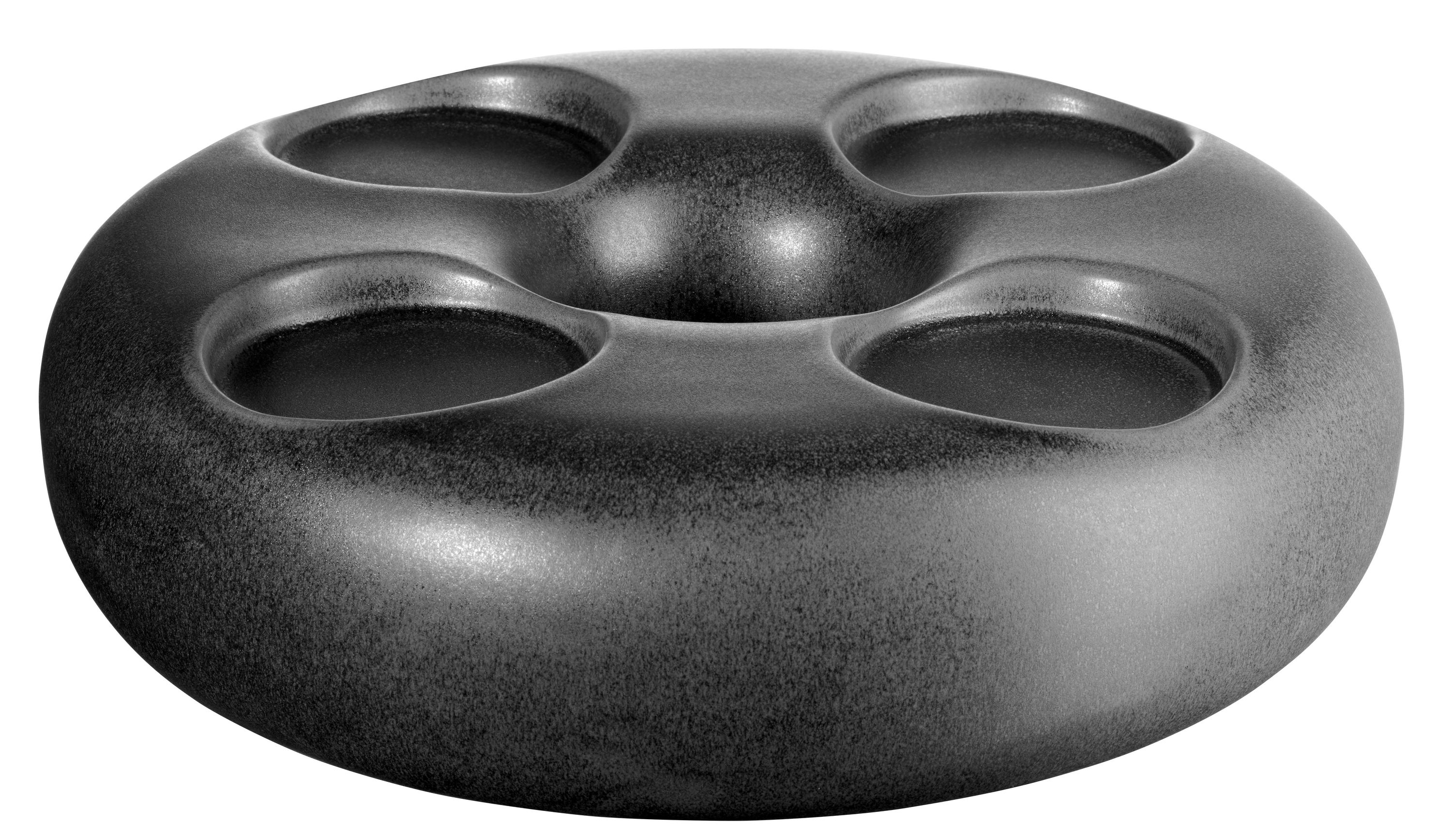 ASA stone Kerzenhalter black iron Freisteller