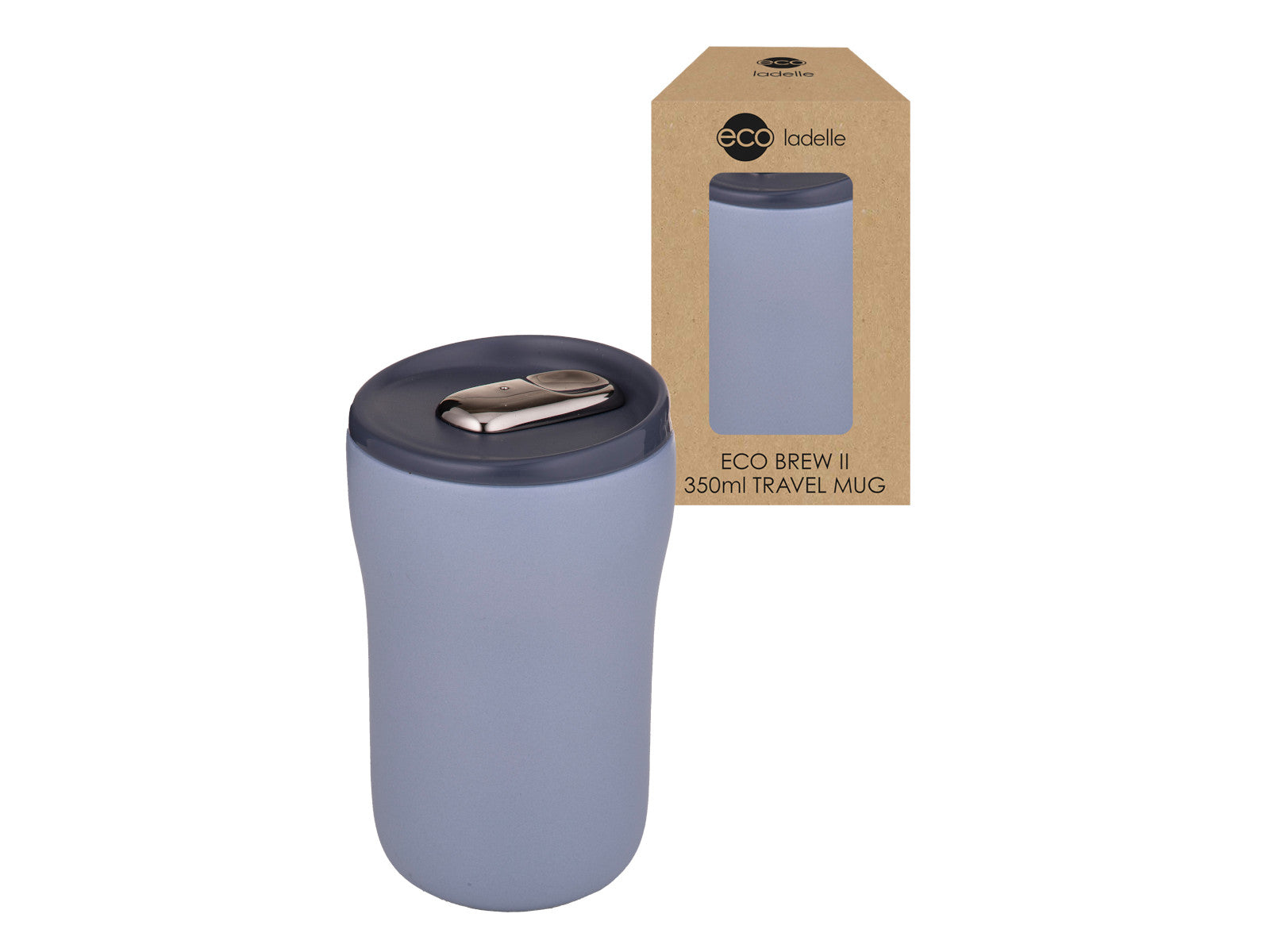 Ladelle ECO BREW II To-Go-Becher doppelwandig keramik blau 0,35l Freisteller