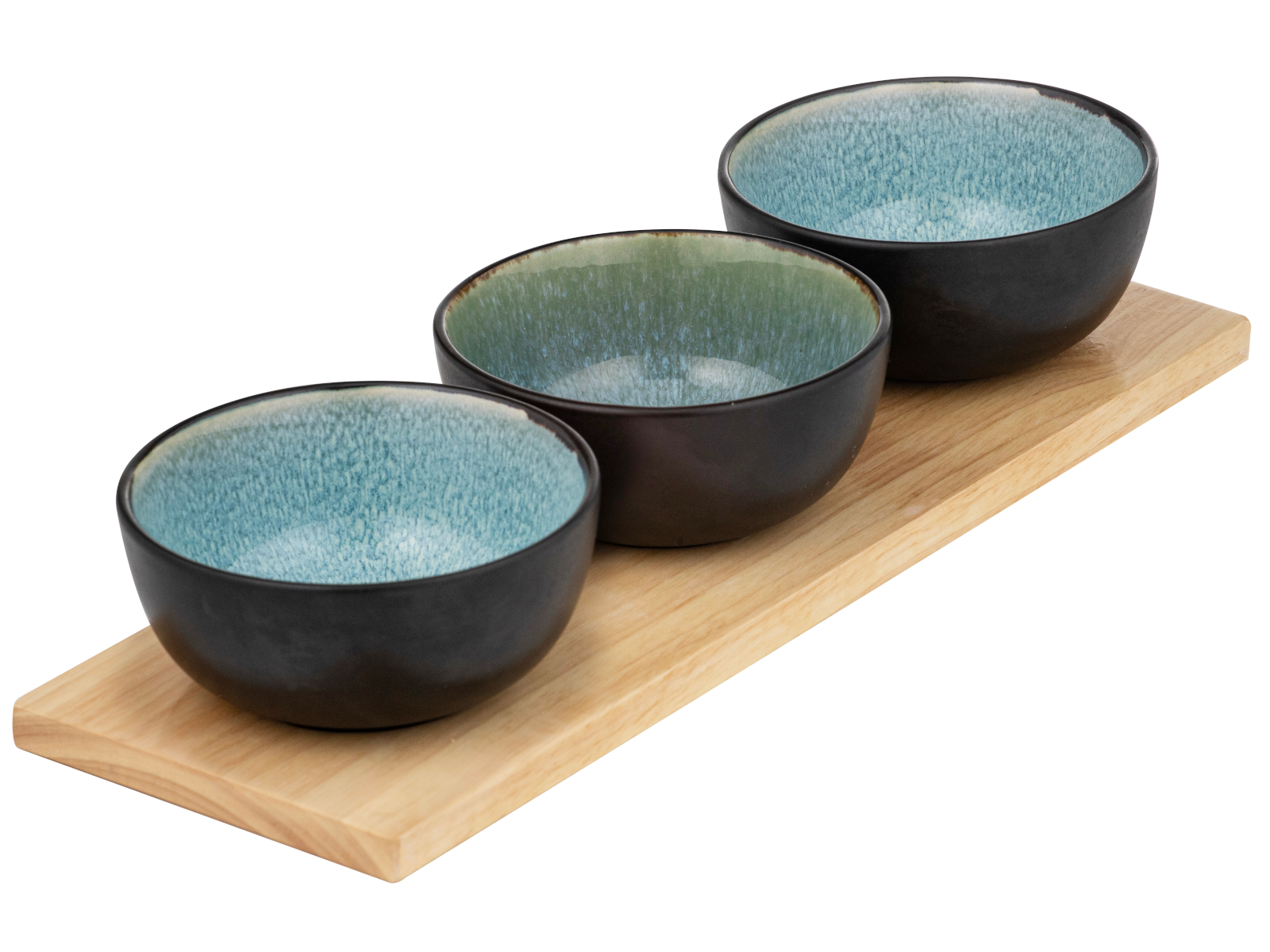 ladelle Fusion blaugrün 4-teilig Schalen- & Tablett-Set Freisteller1