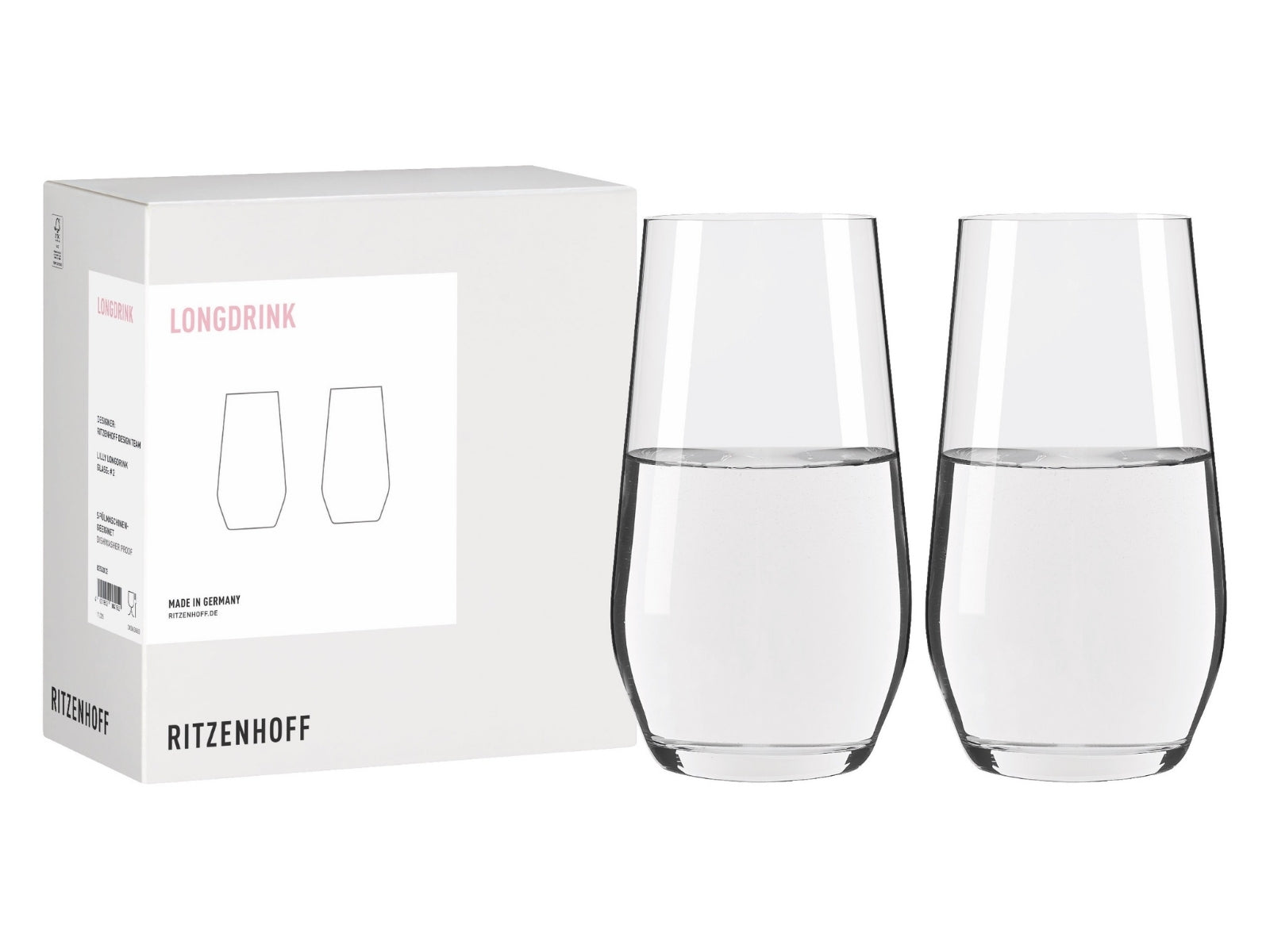 Ritzenhoff Lichtweiss Wasserglas Lilly 2er Set RDT H25 - Produktbild 4