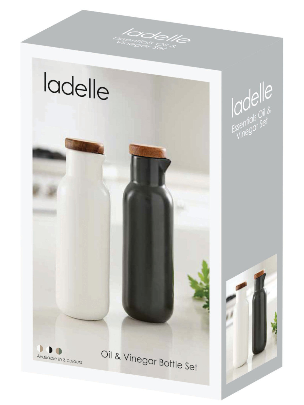 ladelle ESSENTIALS Essig- & Öl-Set weiss/steingrau 2tlg 1600 x 1200 px Freisteller 3