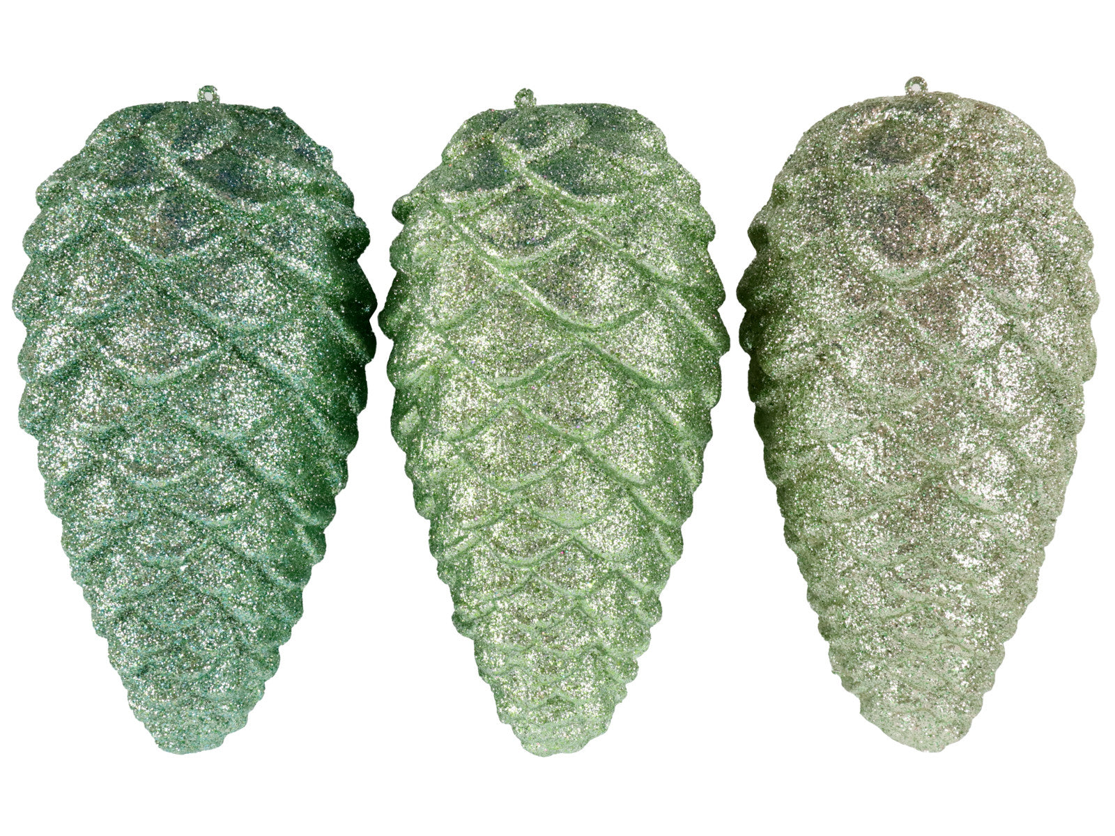 Hoff-Interieur Glory grün Glitterzapfen sortiert 23cm (1 Stück)