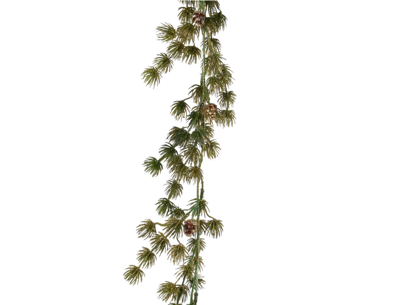 Everlands Zapfengirlande 11 x 15 x 180 cm Grün/Gold