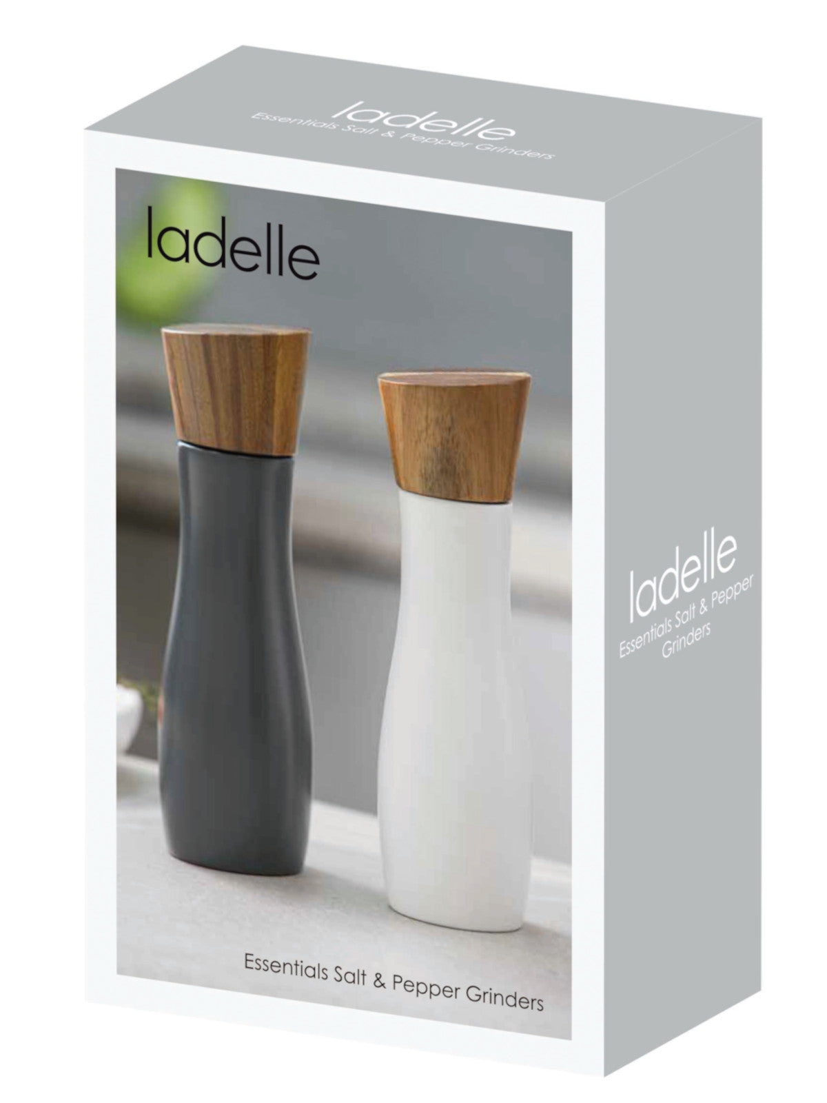 ladelle ESSENTIALS Salz&Pfeffermühle weiß/anthrazit 19,5cm 2tlg Freisteller 3