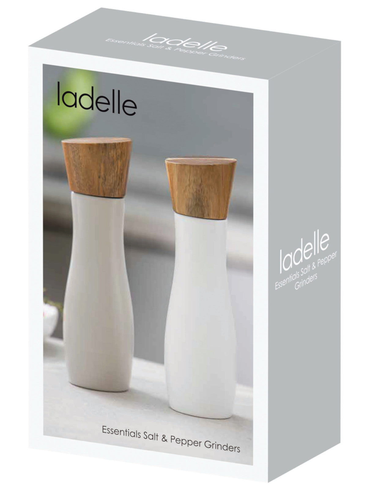 ladelle ESSENTIALS Salz&Pfeffermühle weiß/steingrau 19,5cm 2tlg Freisteller 2