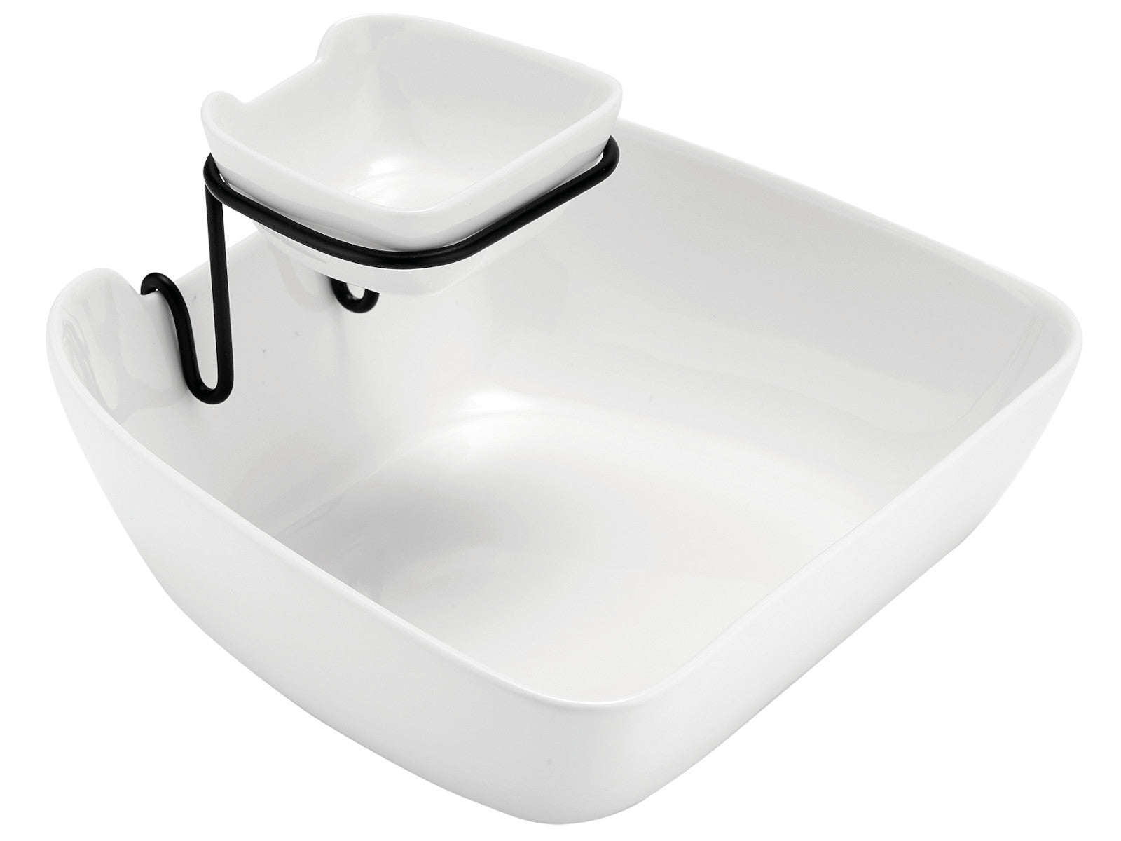 ladelle Alto Serve & Share Chip&Dip Schale doppellagig weiß 25,5cm Freisteller 1