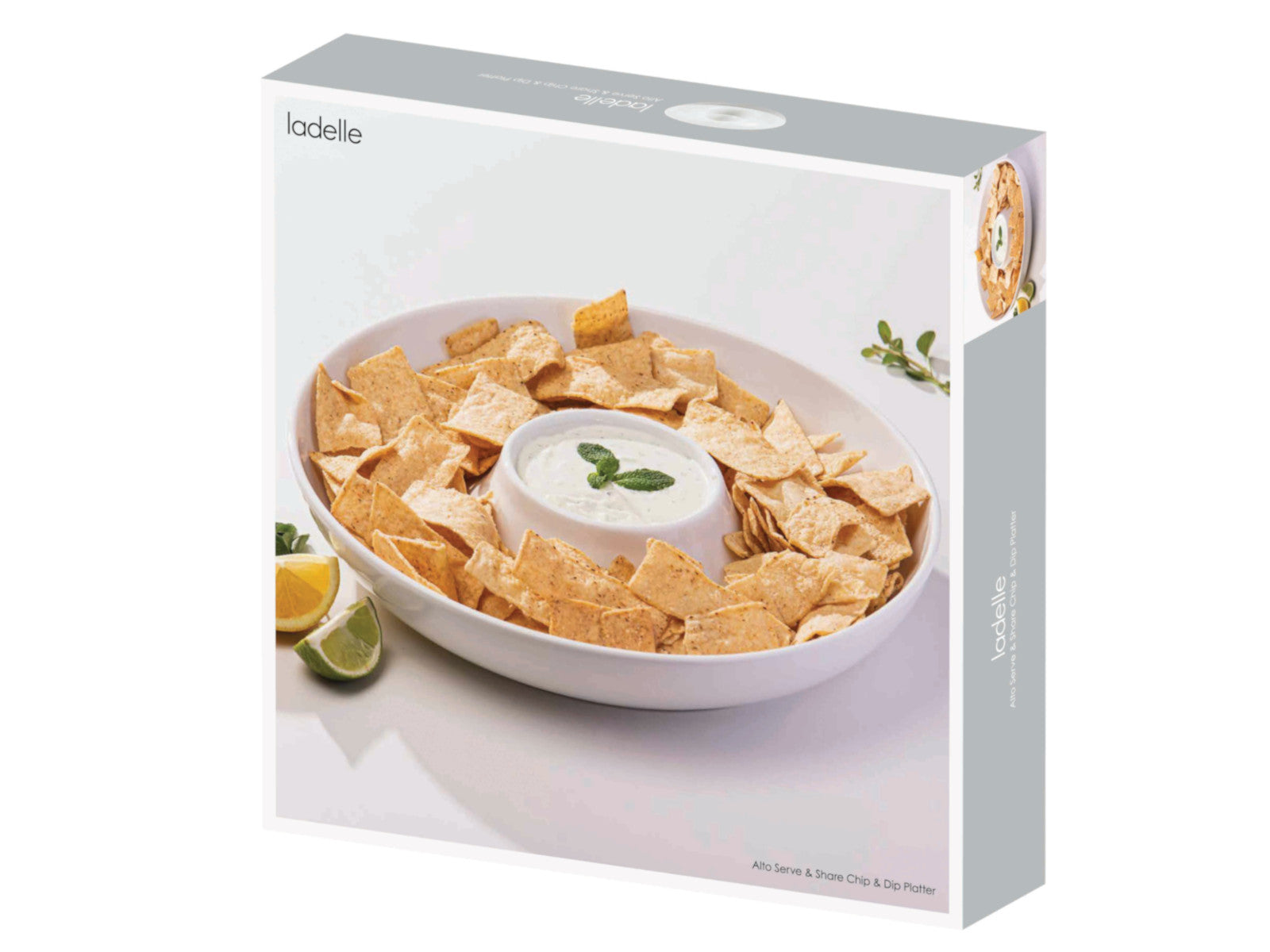 ladelle Alto Serve & Share Chip&Dip Servierteller weiß 30,8cm Freisteller 3