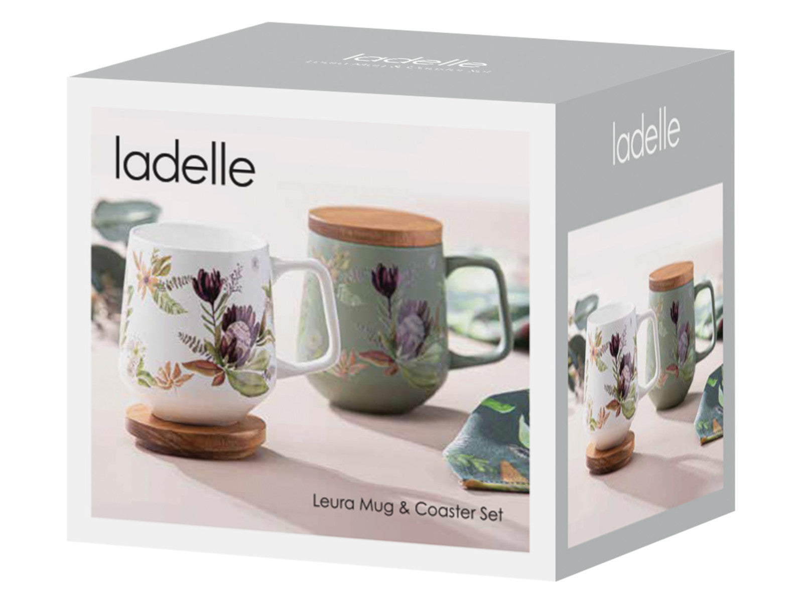 ladelle Leura Becher- & Untersetzerset grün Freisteller 3