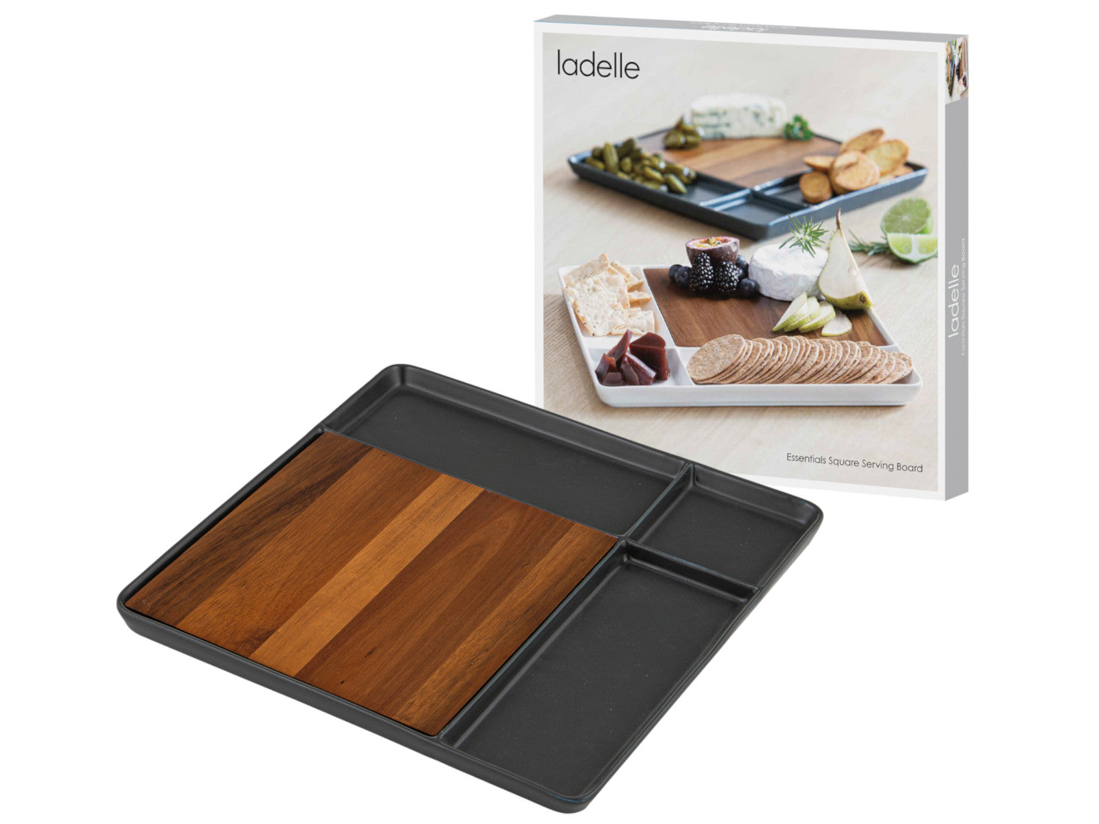 ladelle ESSENTIALS  Servierbrett anthrazit 29,5cm Freisteller 2