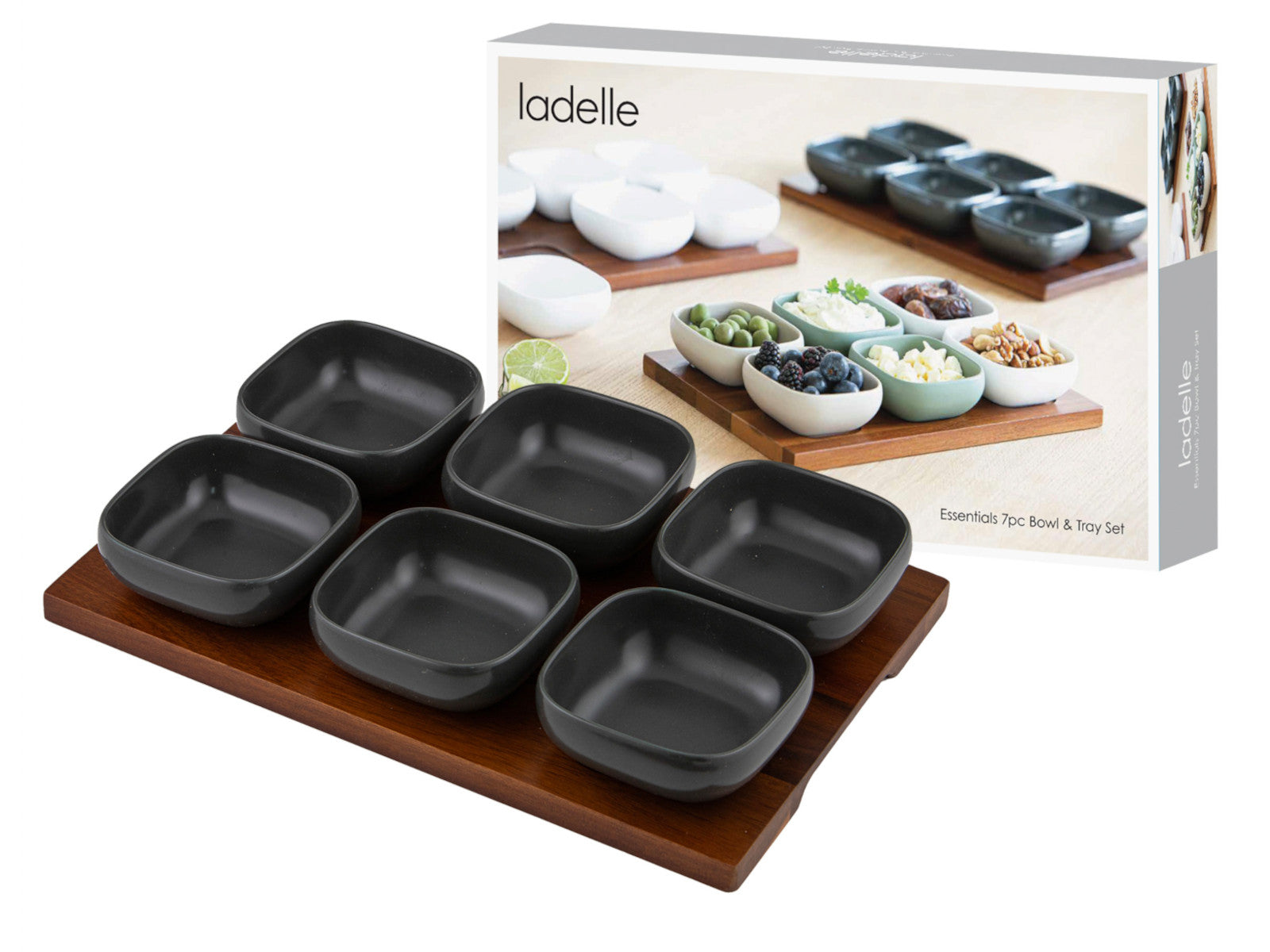 ladelle ESSENTIALS Schalenset anthrazit 7tlg Freisteller 2