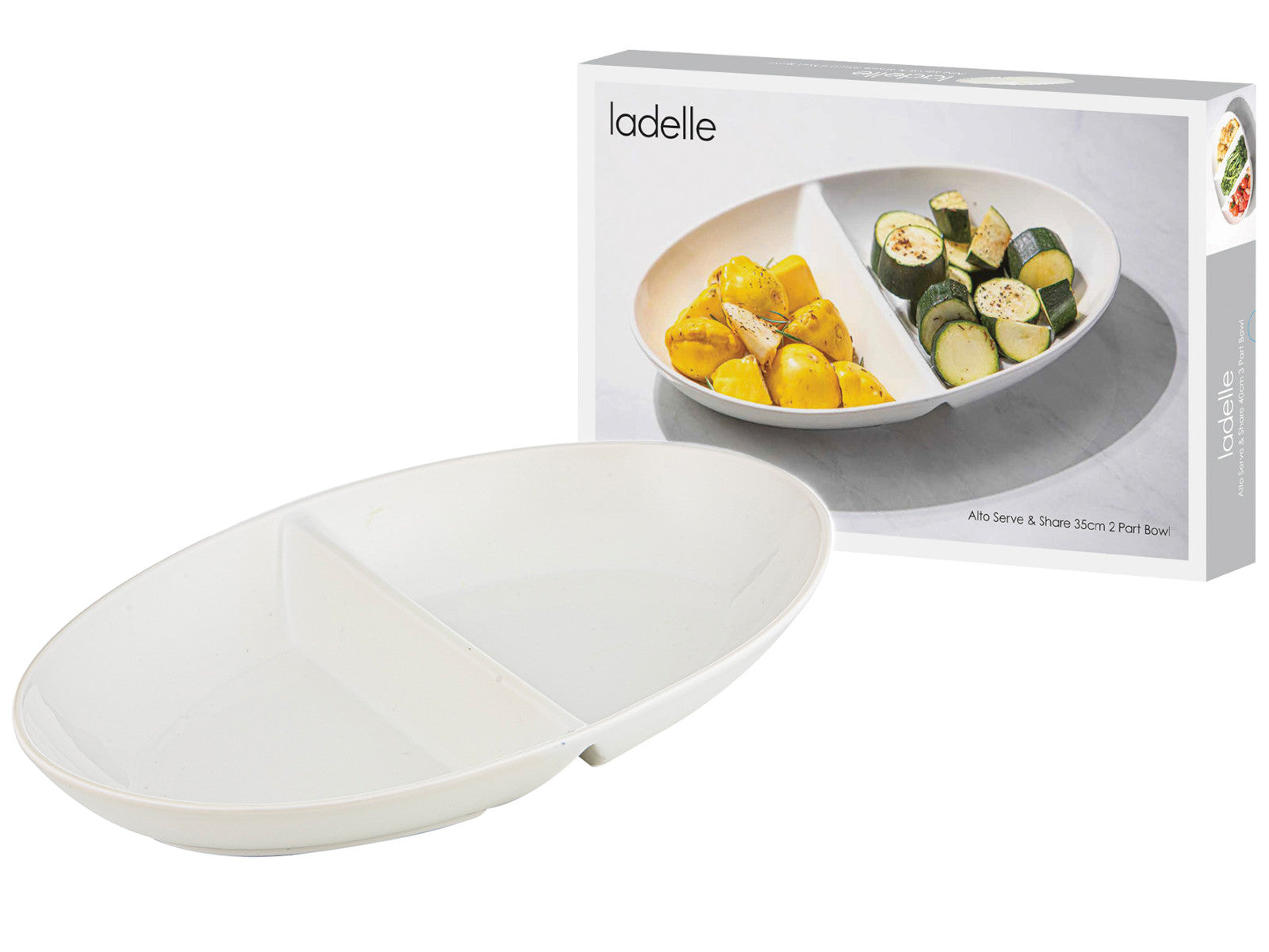 ladelle Alto Serve & Share 35cm Schale weiß 2tlg Freisteller 2