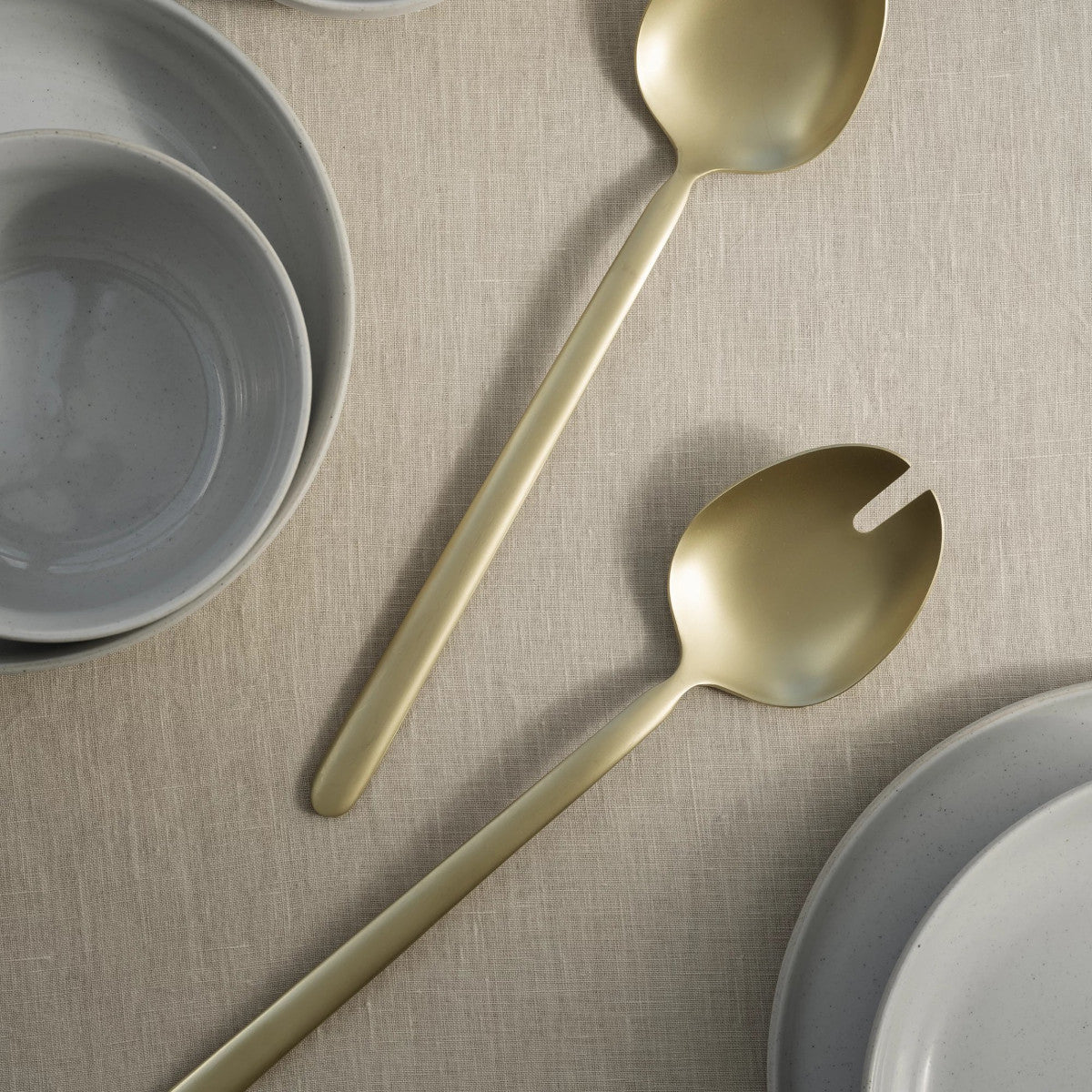 blomus STELLA Salatbesteck champagne 28cm Lifestyle