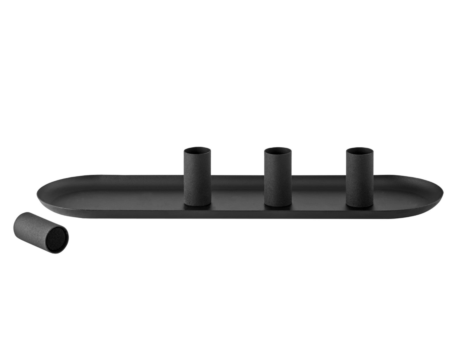 Blomus LOHA Kerzenhalter oval black 37cm Freisteller 3