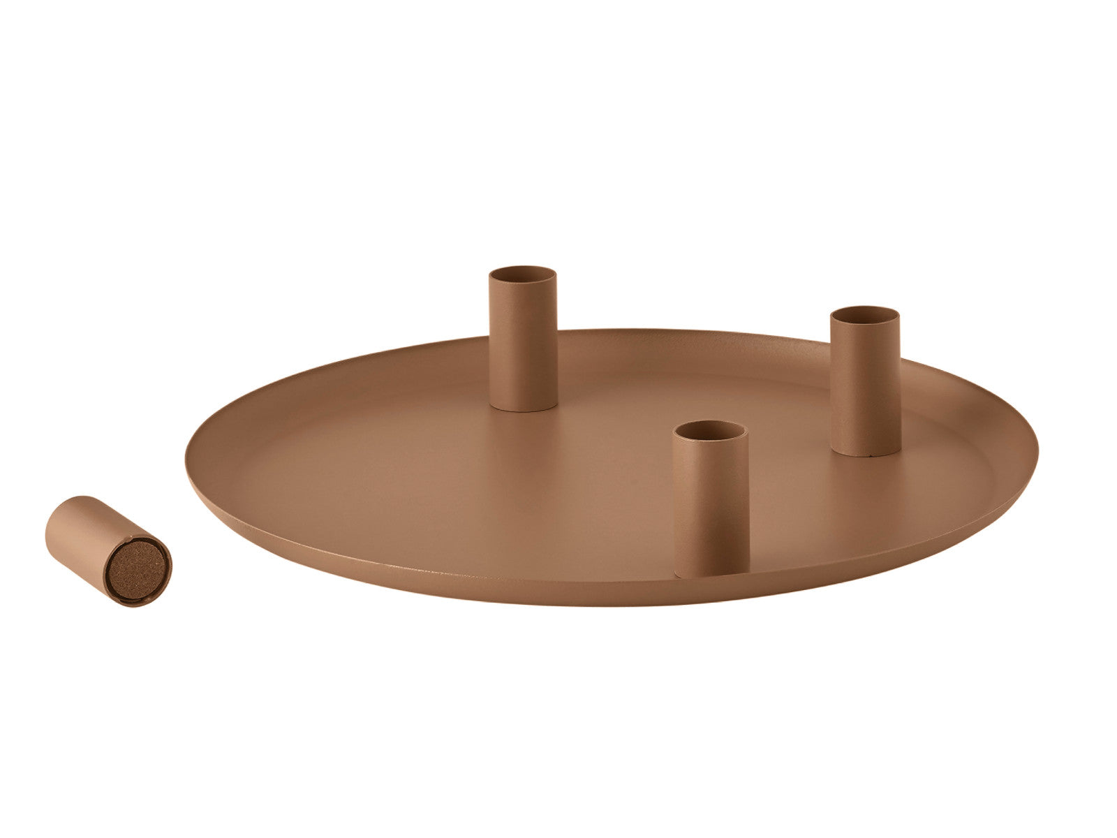 Blomus LOHA Kerzenhalter rund amber brown 30cm Freisteller 4