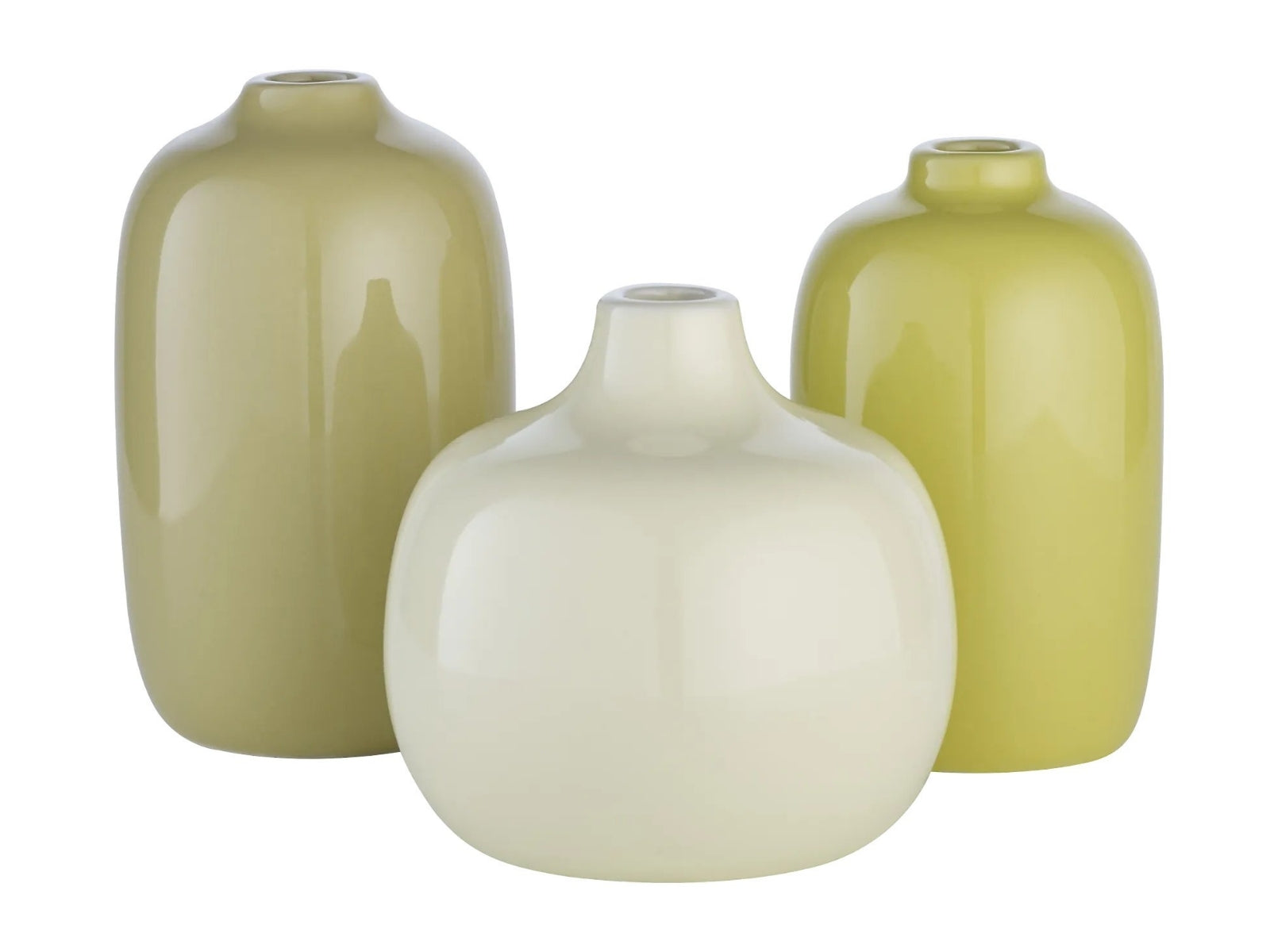 Blomus CEOLA Vase transparent yellow/cream gold/new wheat Set 3tlg Freisteller 1