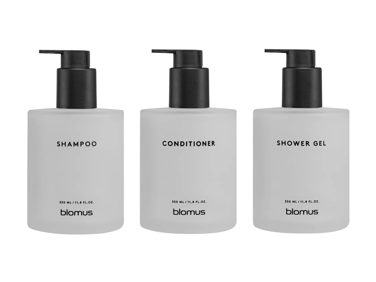 Blomus KIREI Glasflasche 8x14cm weiß Set 3tlg - Produktbild 1