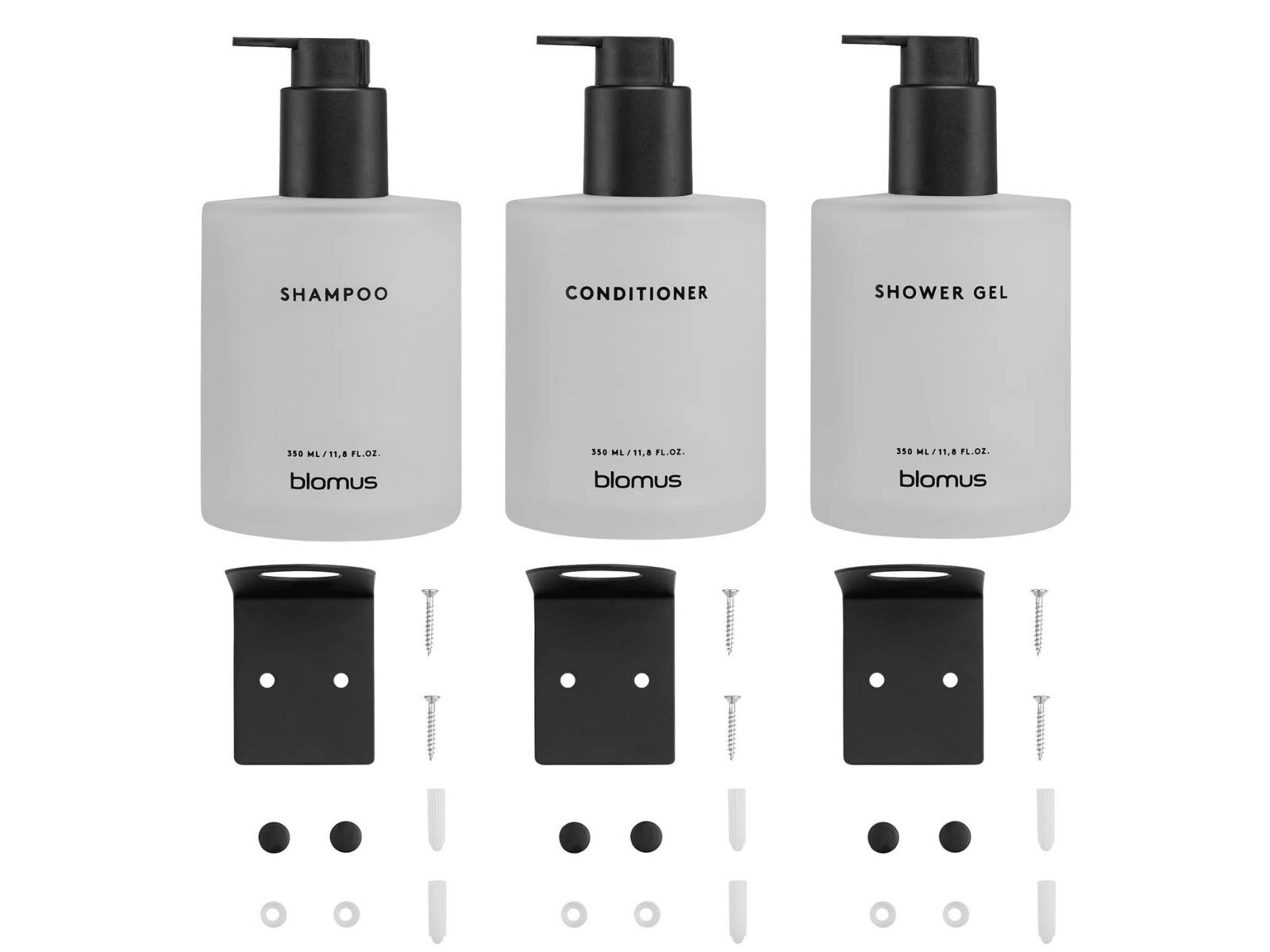 Blomus KIREI Glasflasche 8x14cm weiß Set 3tlg - Produktbild 3