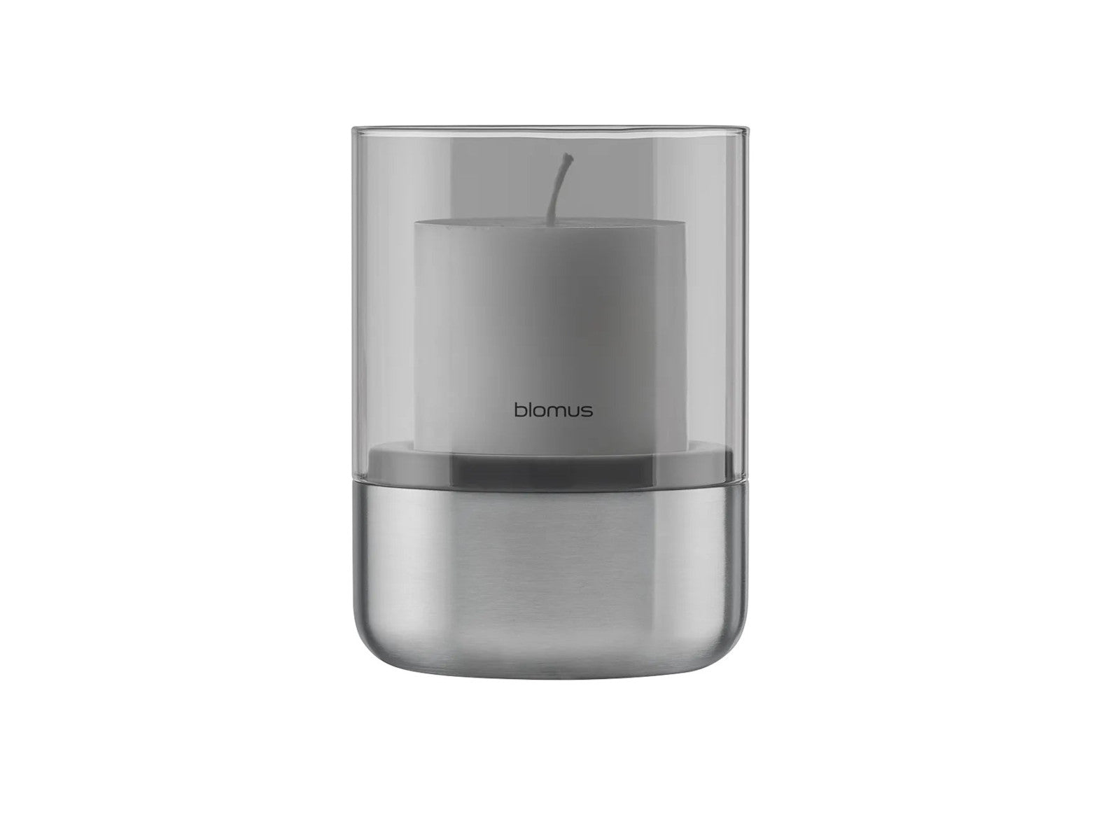 Blomus CALMA Laterne stainless steel matt glass smoke S 14cm Freisteller 2