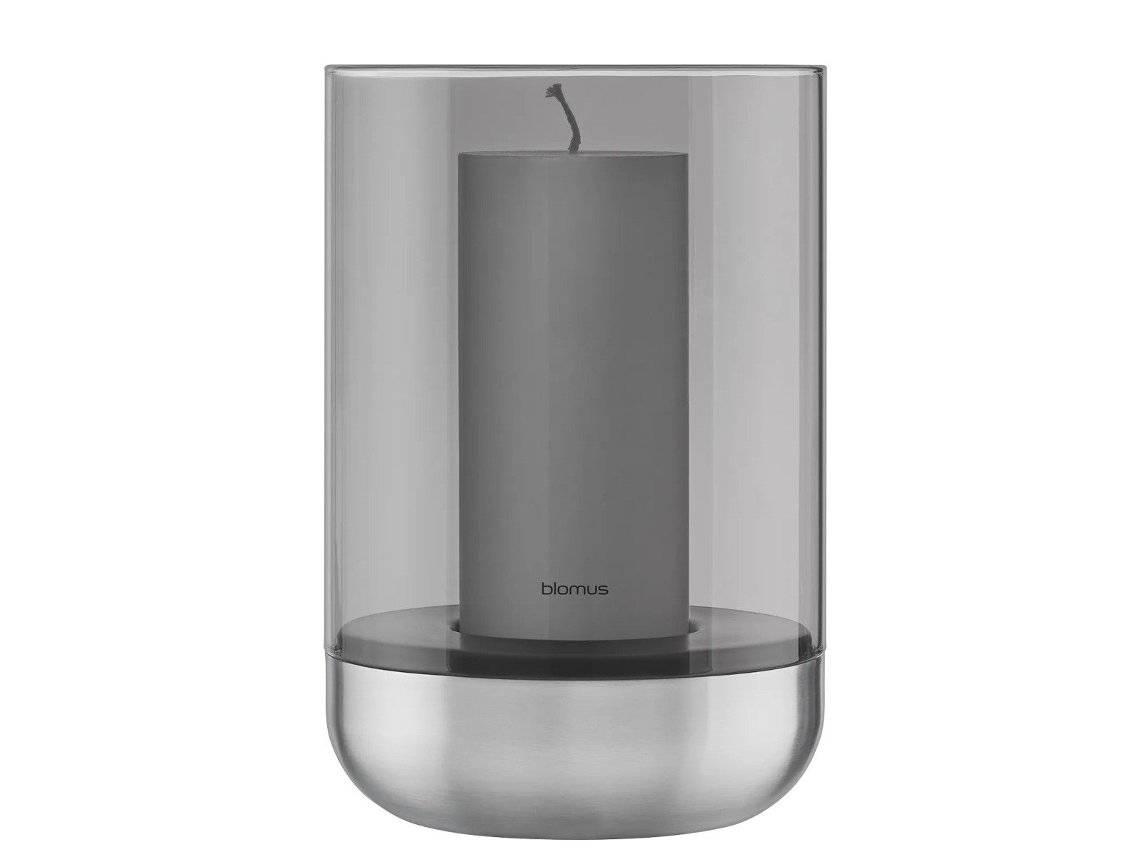 Blomus CALMA Laterne stainless steel matt glass smoke L 22,5cm Freisteller 2