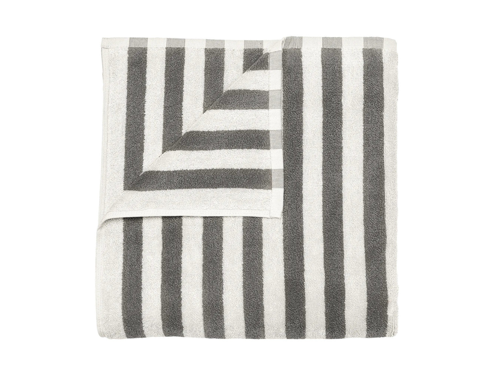 Blomus ARTO Badetuch moonbeam/magnet  thick stripe 70x140cm Freisteller 2